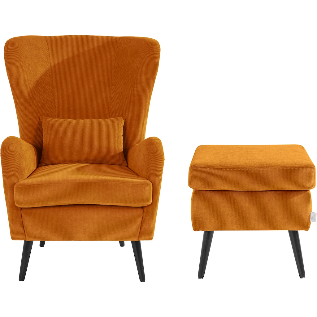 Guido Maria Kretschmer Home&Living Sessel »Sallito«, in verschiedenen Bezugsqualitäten und Farben, Sessel ohne Hocker (separat erhältlich)