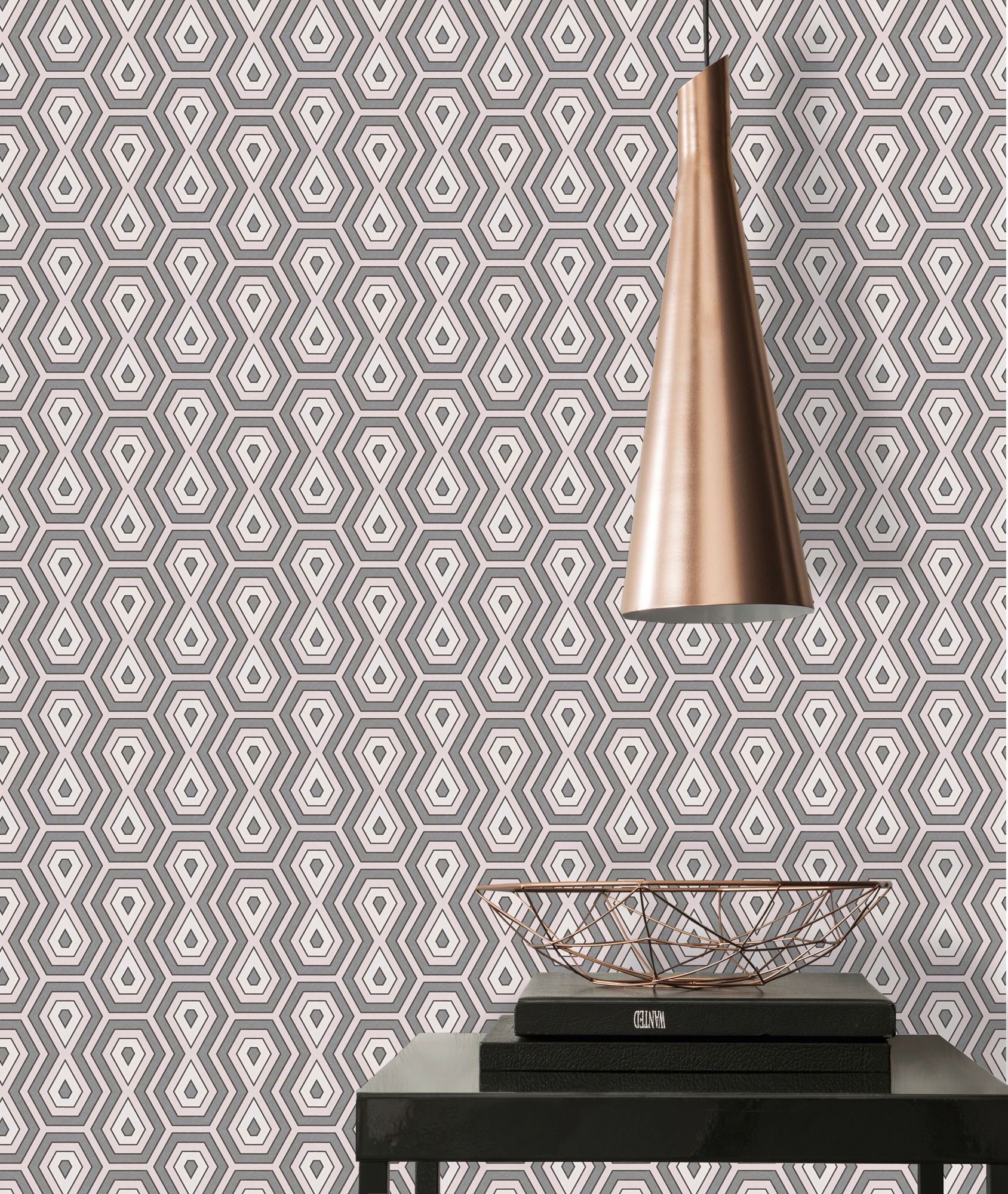 Architects Paper Vliestapete »Jungle Chic«, geometrisch-grafisch-Retro, Geometrische Tapete Retro Vintage Tapeten Wohnzimmer Schlafzimmer Flur