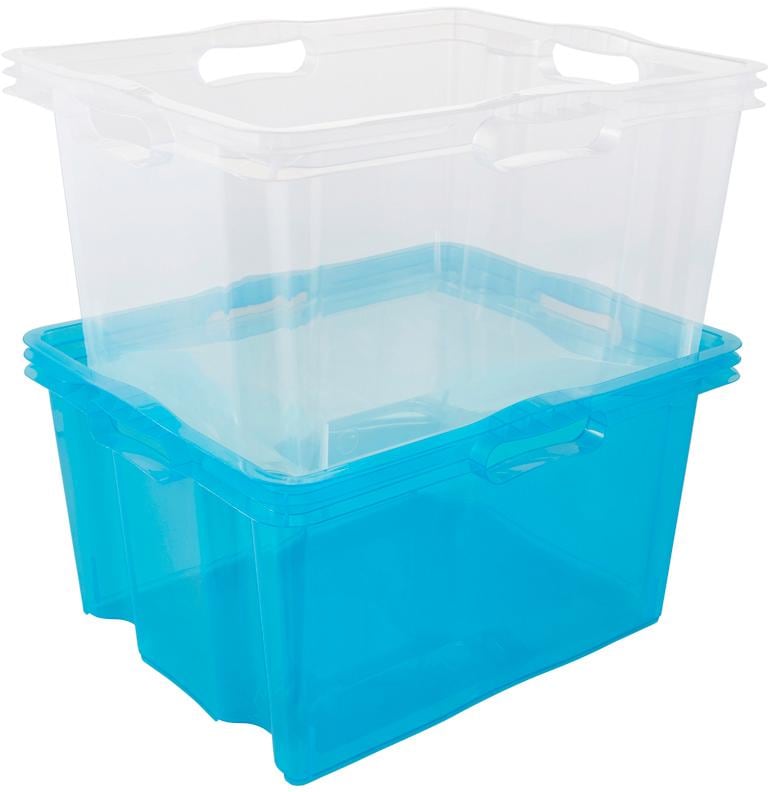 keeeper Organizer »franz«, (Set, 3 St.), Aufbewahrungsboxen xl, 24 Liter, hochwertiger Kunststoff