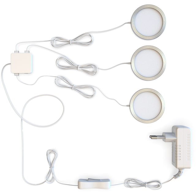 B.K.Licht Unterschrankleuchte, 3 flammig-flammig, LED Schranklicht, Küche,  SET inkl. LED Modul 2W 170lm 3000K | BAUR