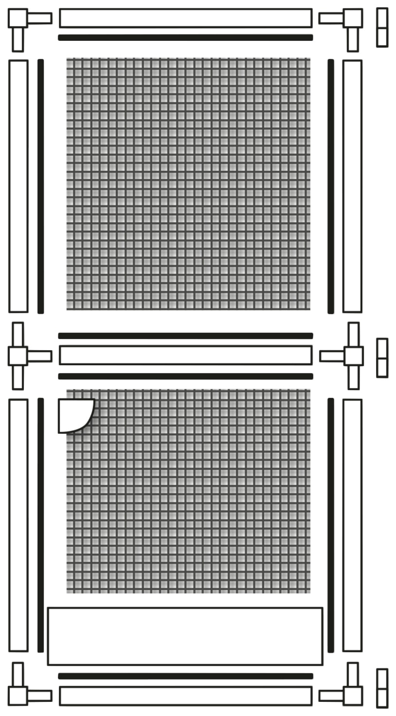 SCHELLENBERG Insektenschutz-Tür »Fliegengitter für Balkontür Premium«, Insektenschutz-Tür mit Aluminiumrahmen, 100 x 215 cm, weiß, 70093