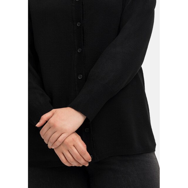 Sheego Strickjacke »Große Größen«, mit Effektgarn im Rücken, kurze Form für  kaufen | BAUR