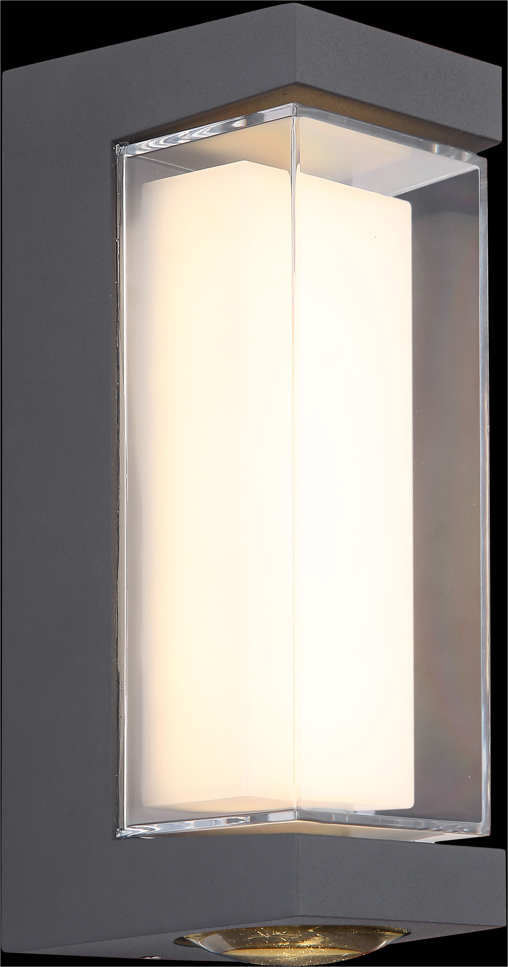 GLOBO LIGHTING LED Außen-Wandleuchte »PLIXON«, Leuchtmittel LED-Modul | LED fest integriert, Außenbereich/IP54/3000K/Kunststoff opal/anthrazit