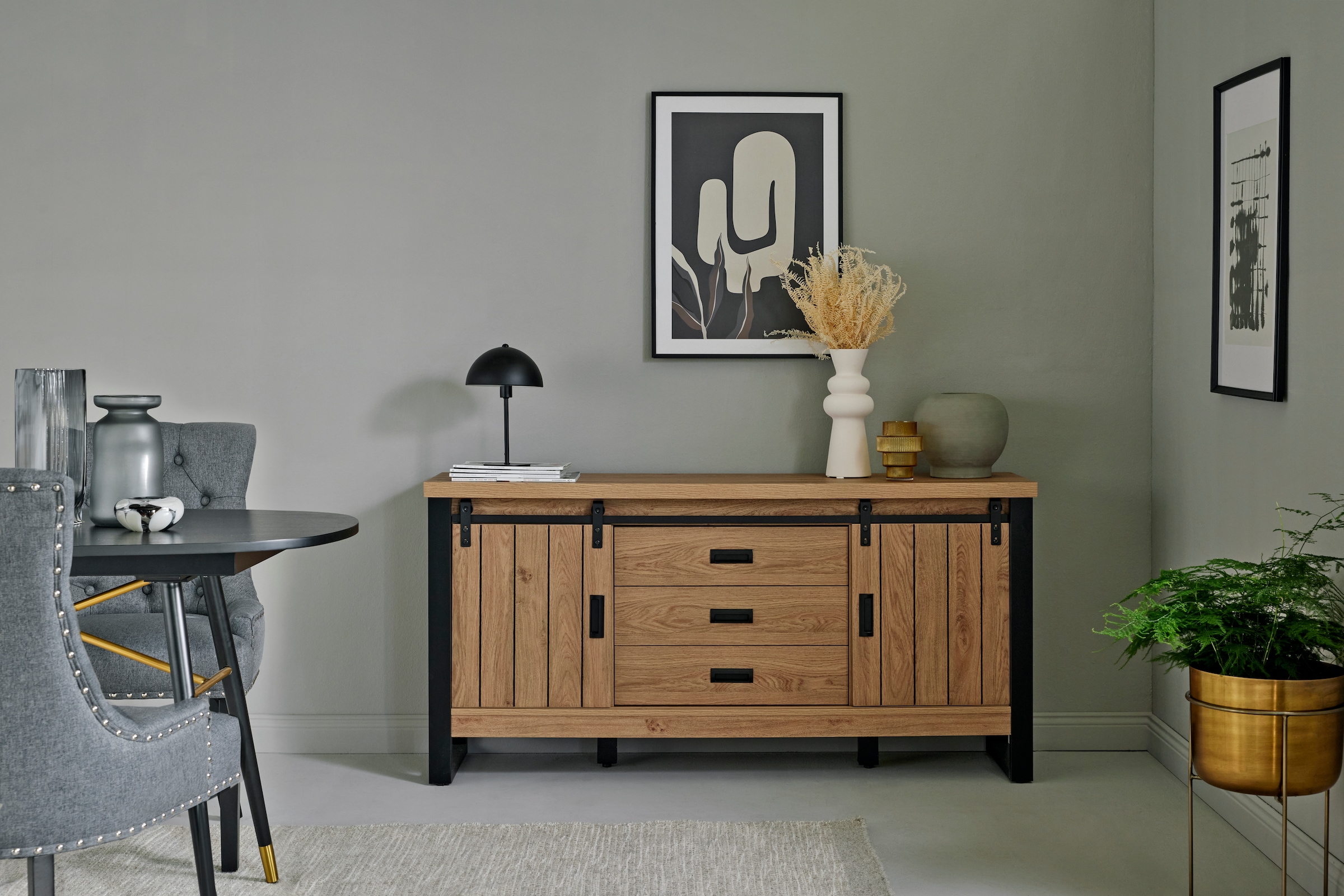 Jahnke Sideboard "SLIDE SBS 150" 1 Stk. tlg. Sideboard mit 2 Schiebetüren, günstig online kaufen
