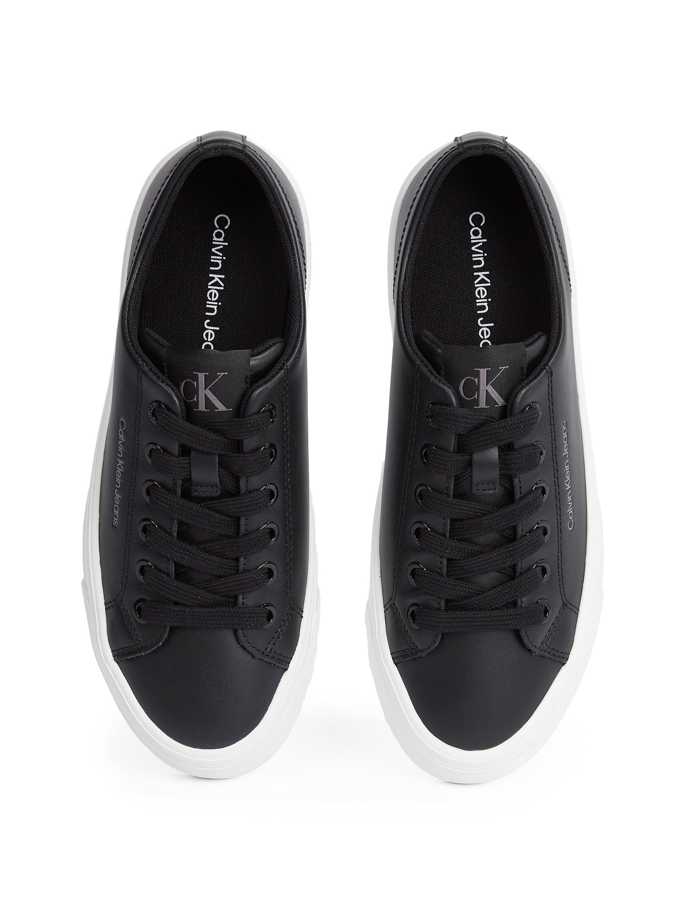 Calvin Klein Jeans Plateausneaker "VULC FLATFORM LOW MG LTH", Schnürschuh, günstig online kaufen