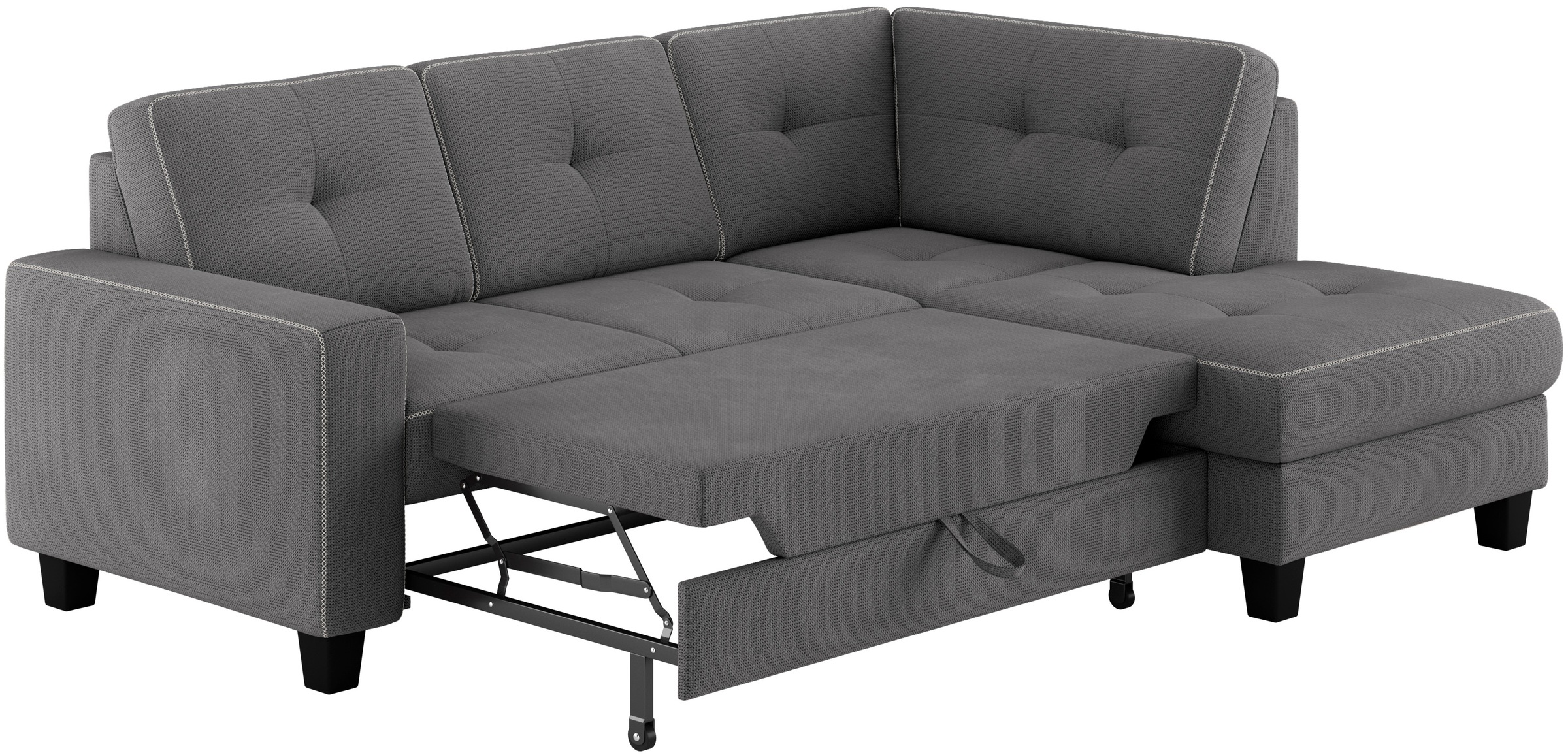 Places of Style Ecksofa »Varese«, Kreuznaht in beige