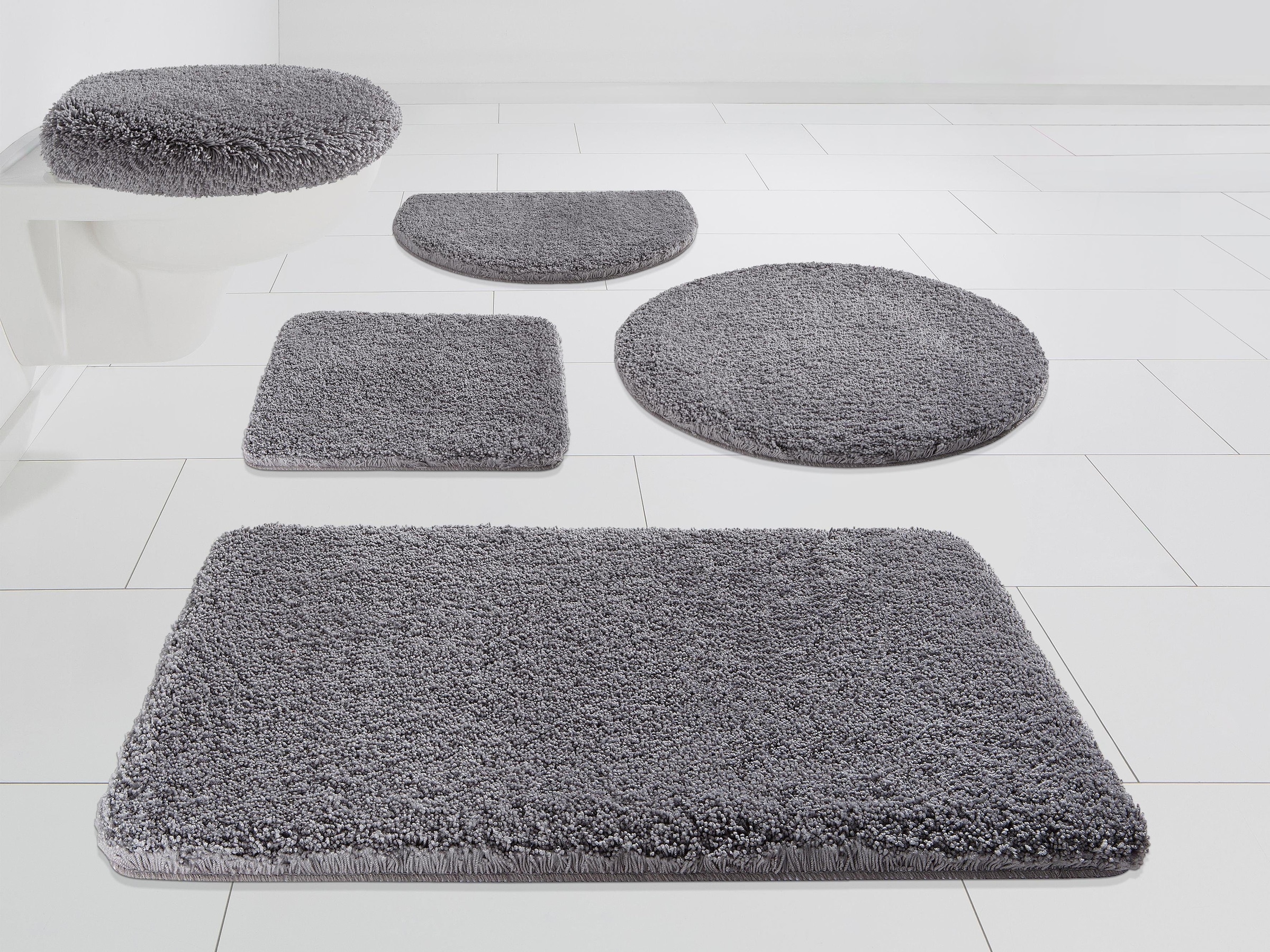 Kleine Wolke Badematte »Mellow«, rutschhemmend beschichtet, schnell trocknend, Badteppich, Uni-Farben, rechteckig & rund erhältlich