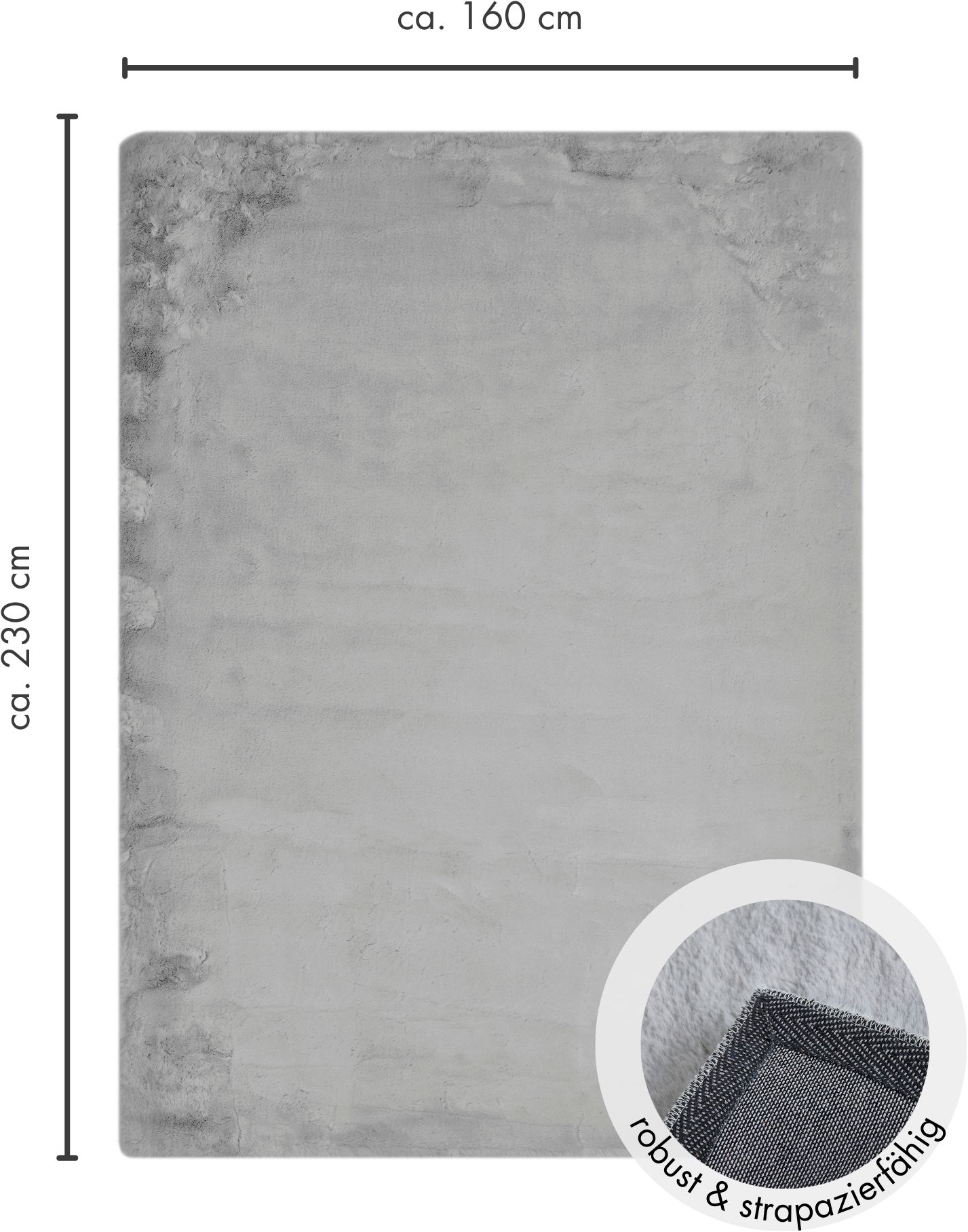 LUXOR living Fellteppich »Novara«, rechteckig, 30 mm Höhe, Kunstfell, Kaninchenfell-Haptik, besonders weicher Hochflor