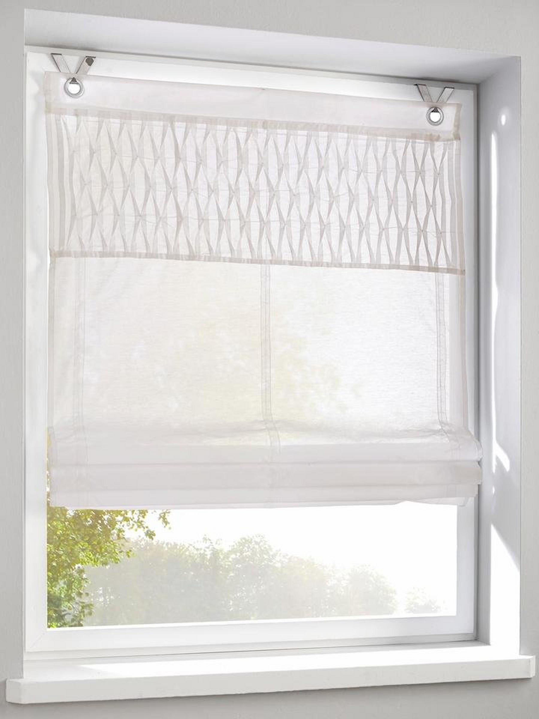 Kutti Raffrollo "Tuck Kessy" mit Hakenaufhängung ohne Bohren freihängend we günstig online kaufen