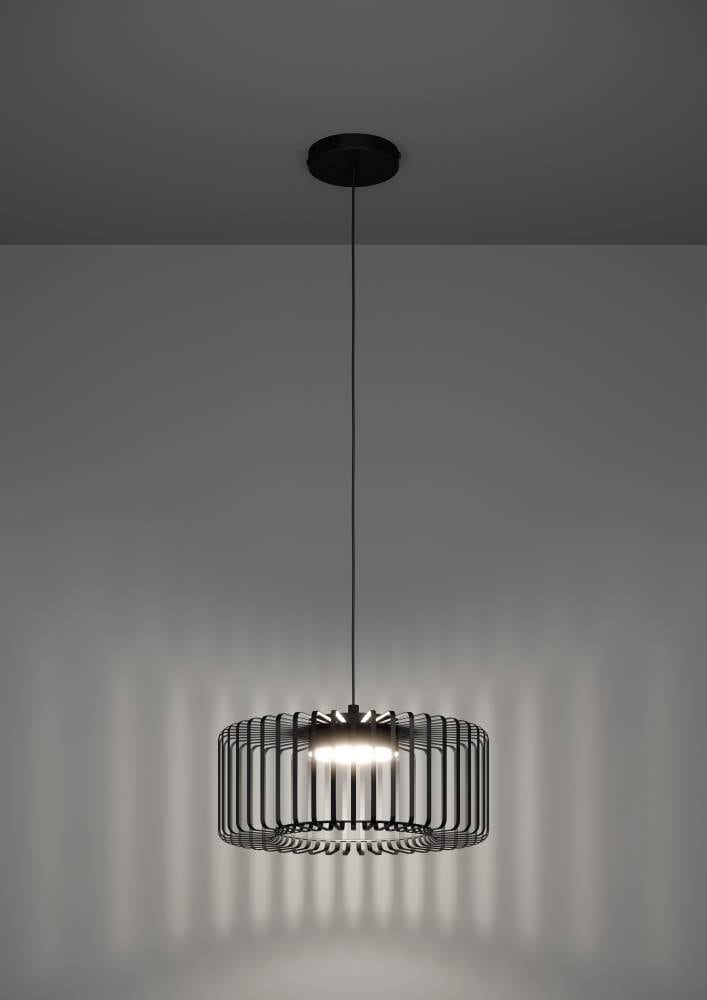 EGLO Hängeleuchte »GINESTRONE-Z Hängelampe schwarz, ZigBee 3.0, Timer, Pendelleuchte«, 1 flammig, Leuchtmittel LED-Modul | LED fest integriert, App / Sprachsteuerung Alexa, ‎110x45x45cm, exkl. Fernbedienung