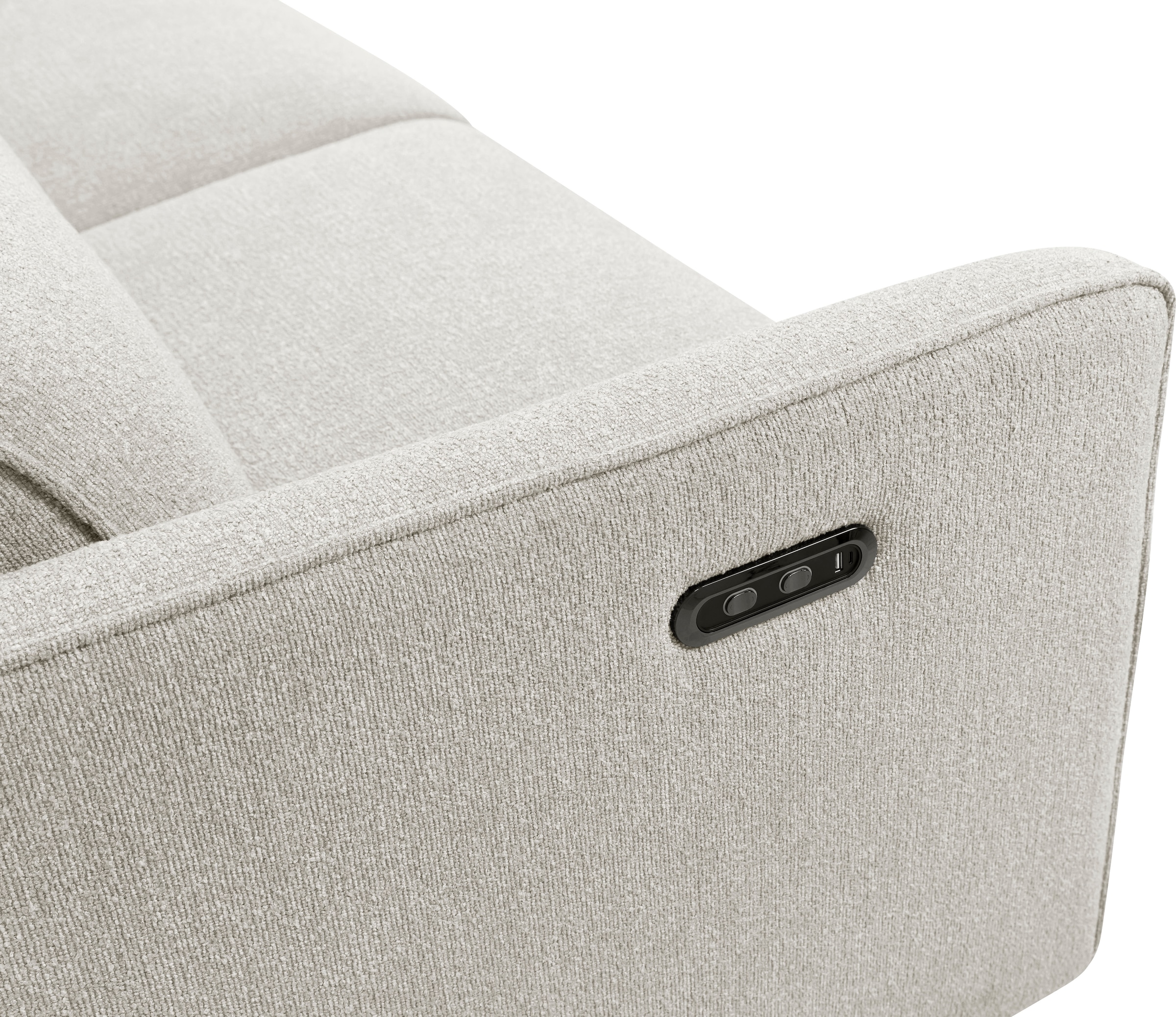 INOSIGN 2-Sitzer »KYLLY, XXL (208 cm) elektrische Relax- und Liegefunktion in 2 Sitzen«, Mega-Sofa, Kopfteilverstellung, USB A/ C, Federkern, Feinstruktur