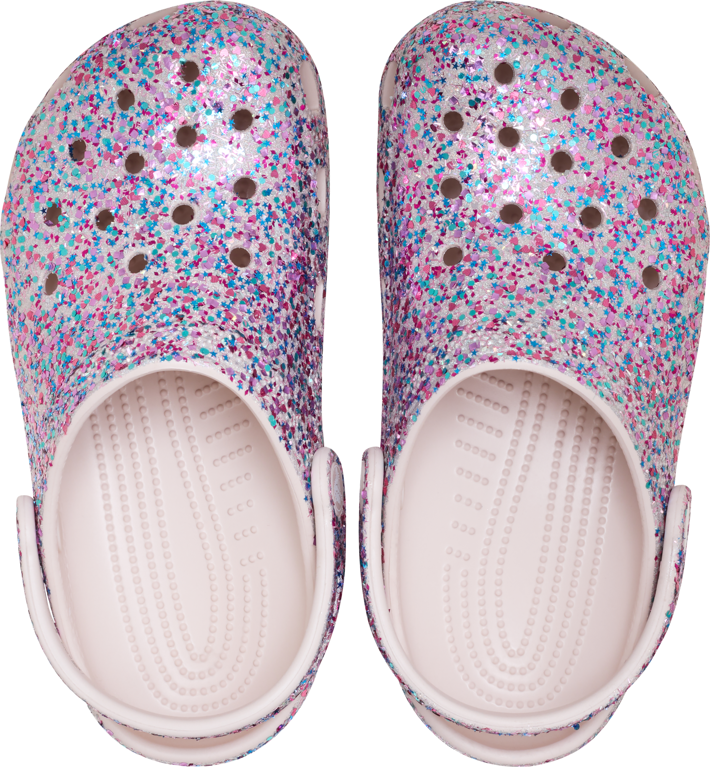 Crocs Clog »Classic Fleece Lined Clog K«  Schlupfschuh, Hausschuh mit schwenkbarem Fersenriemen, Glitter-Optik