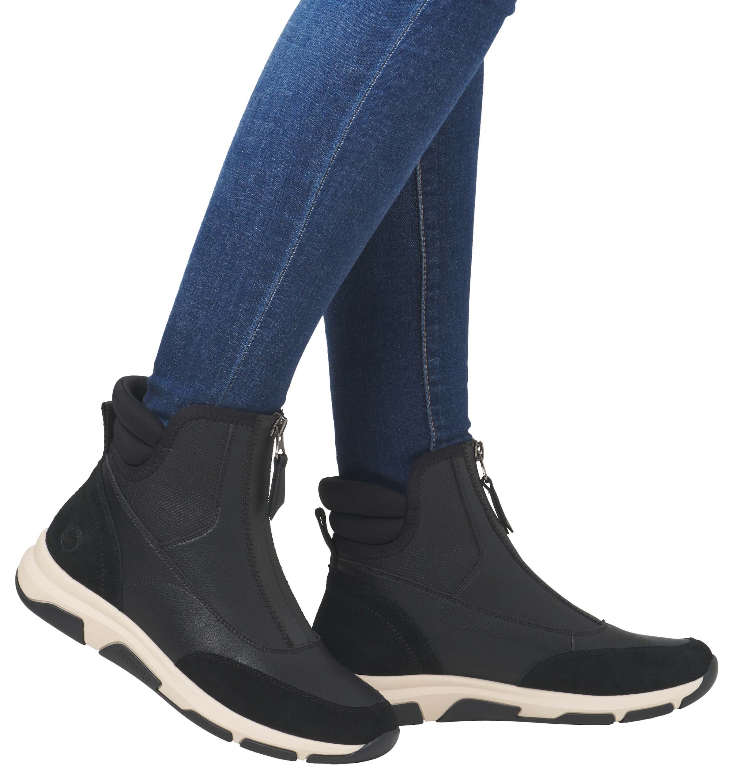 Remonte Winterboots, Keilabsatz, Winterstiefelette, High Top-Sneaker mit Schurwollfutter