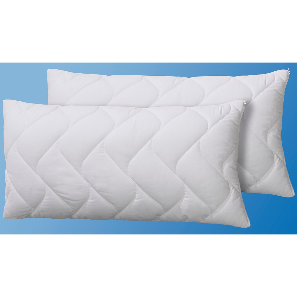 f.a.n. Schlafkomfort Kunstfaserkopfkissen »DACRON® 95 °C«, (2 St.), exzellenter Hygienekomfort