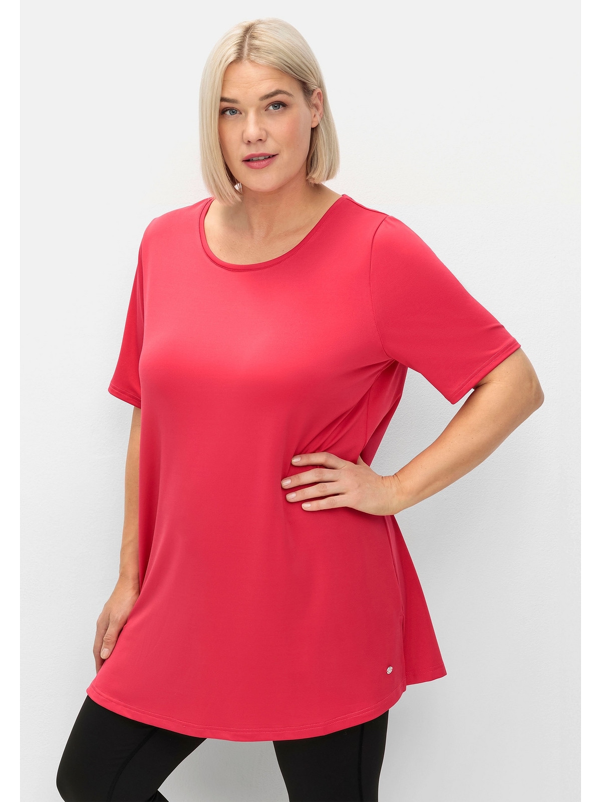 Sheego Longshirt »Große Größen«, mit atmungsaktiver, schnelltrocknender Funktion