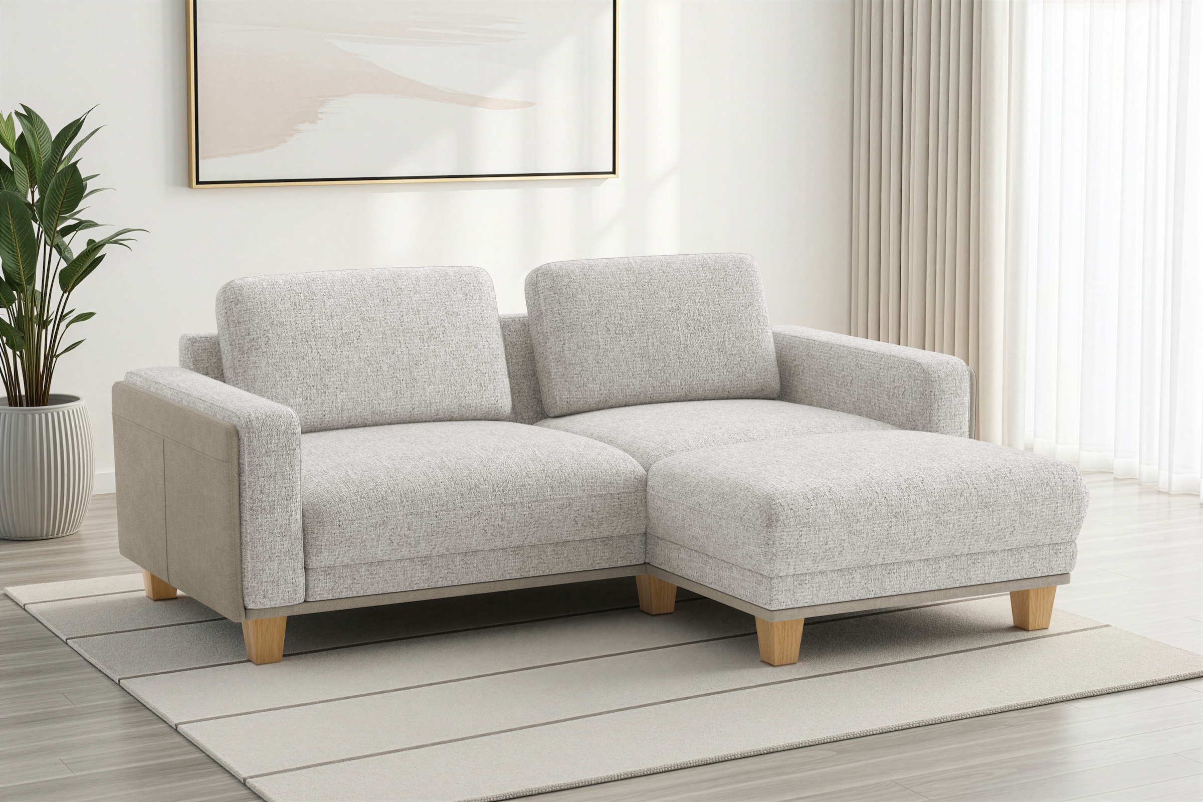 sit&more Ecksofa "Concept" Modernes Sofa in drei Fußfarben zur Auswahl