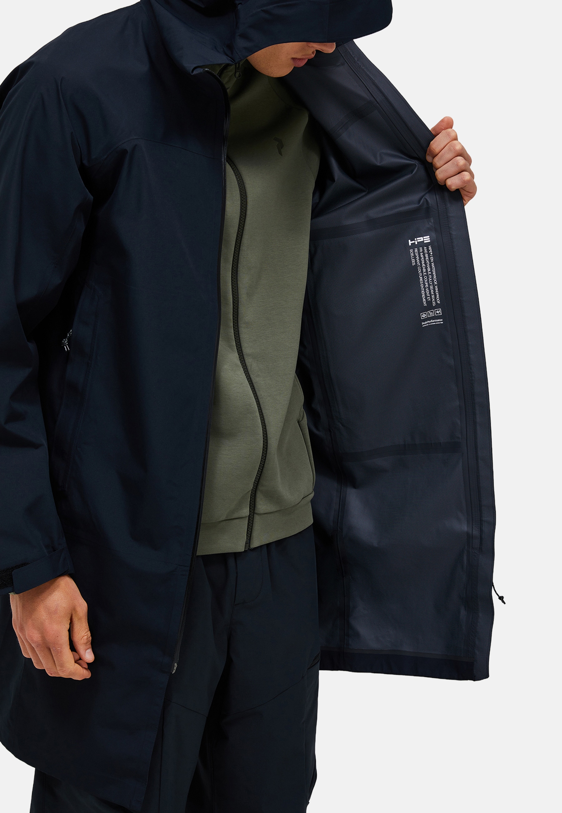 Peak Performance Regenmantel »M Treeline Hipe® 2.5l Shell Parka« wasserdicht