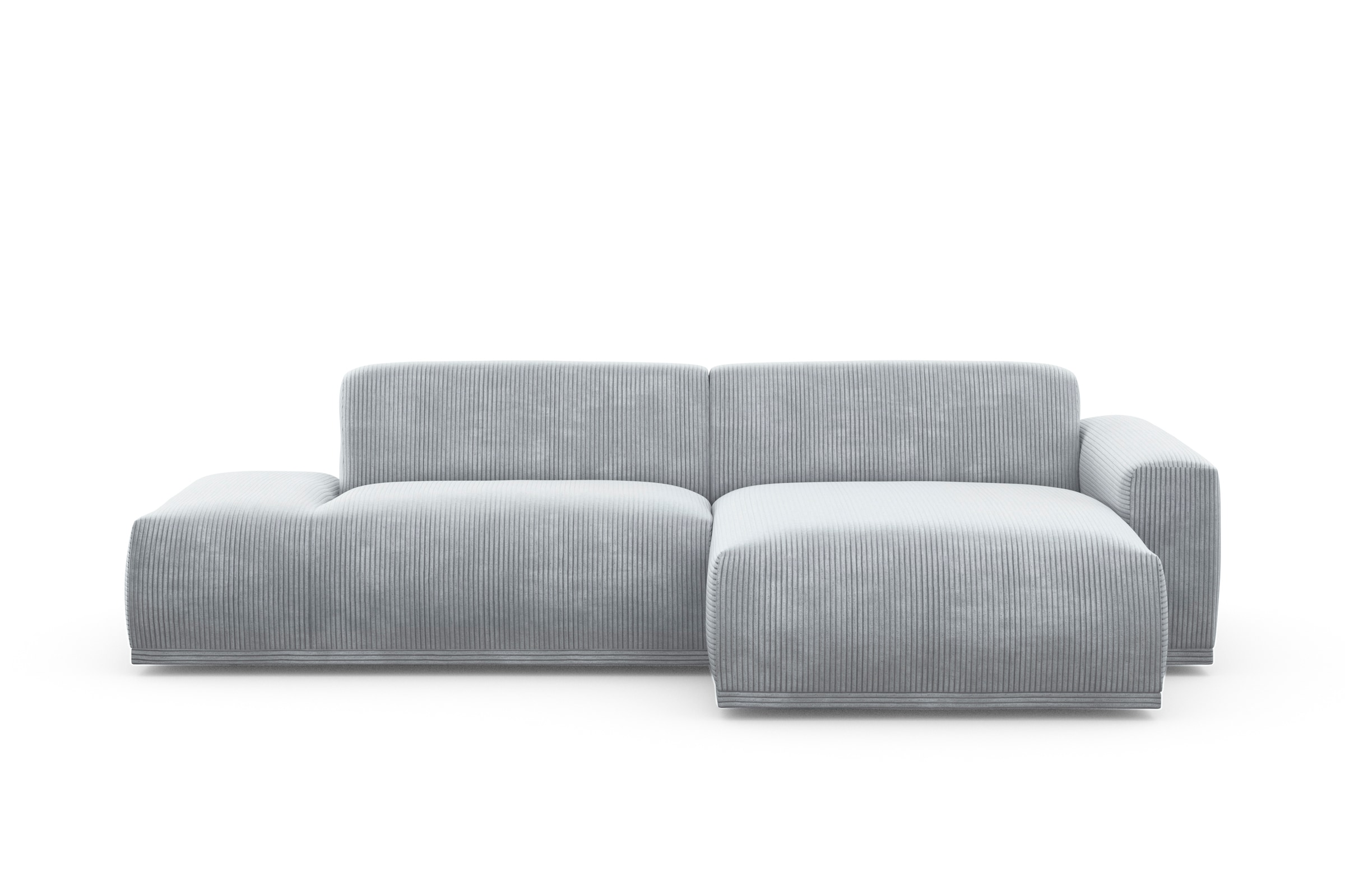 TRENDMANUFAKTUR Ecksofa Braga, aus 2 Teilen, moderner Cord-Stoff