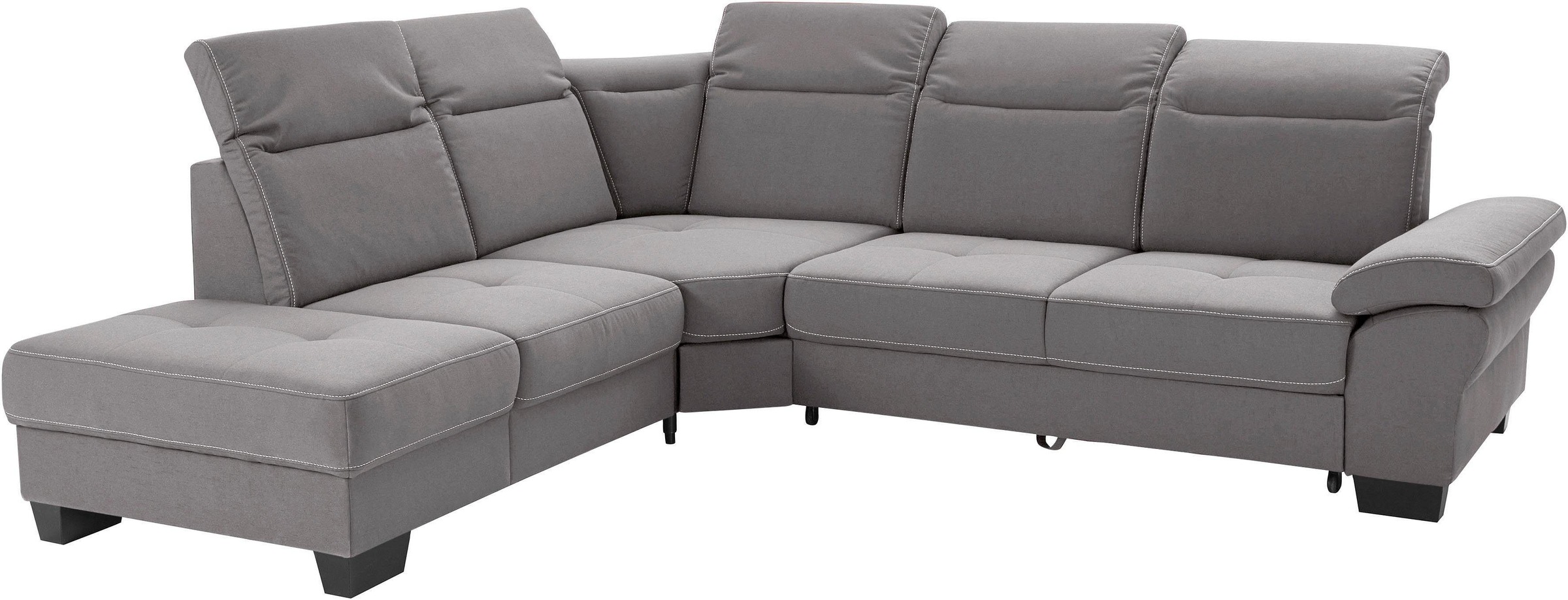 Places of Style Ecksofa »Cornwall L-Form«, incl. Sitztiefenverstellung, mit Bettfunktion und Kopfteilverstellung
