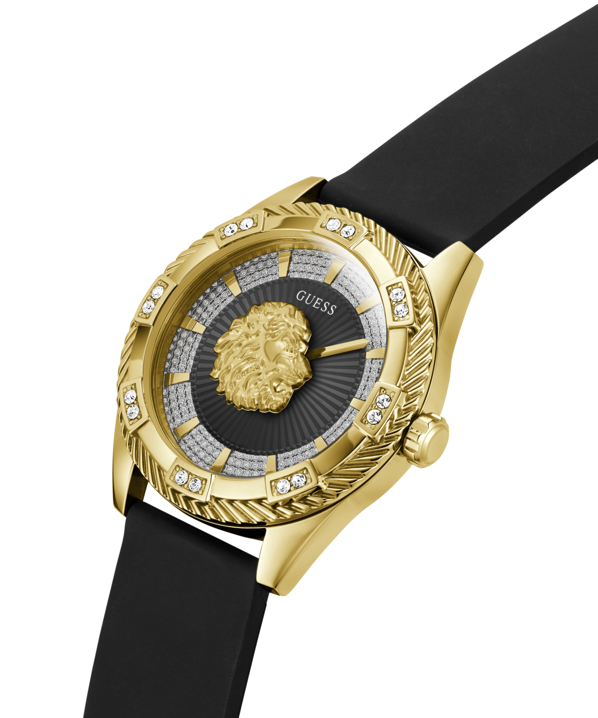 Guess Quarzuhr »BEAST« Armbanduhr, Herrenuhr, Silikonarmband, analog