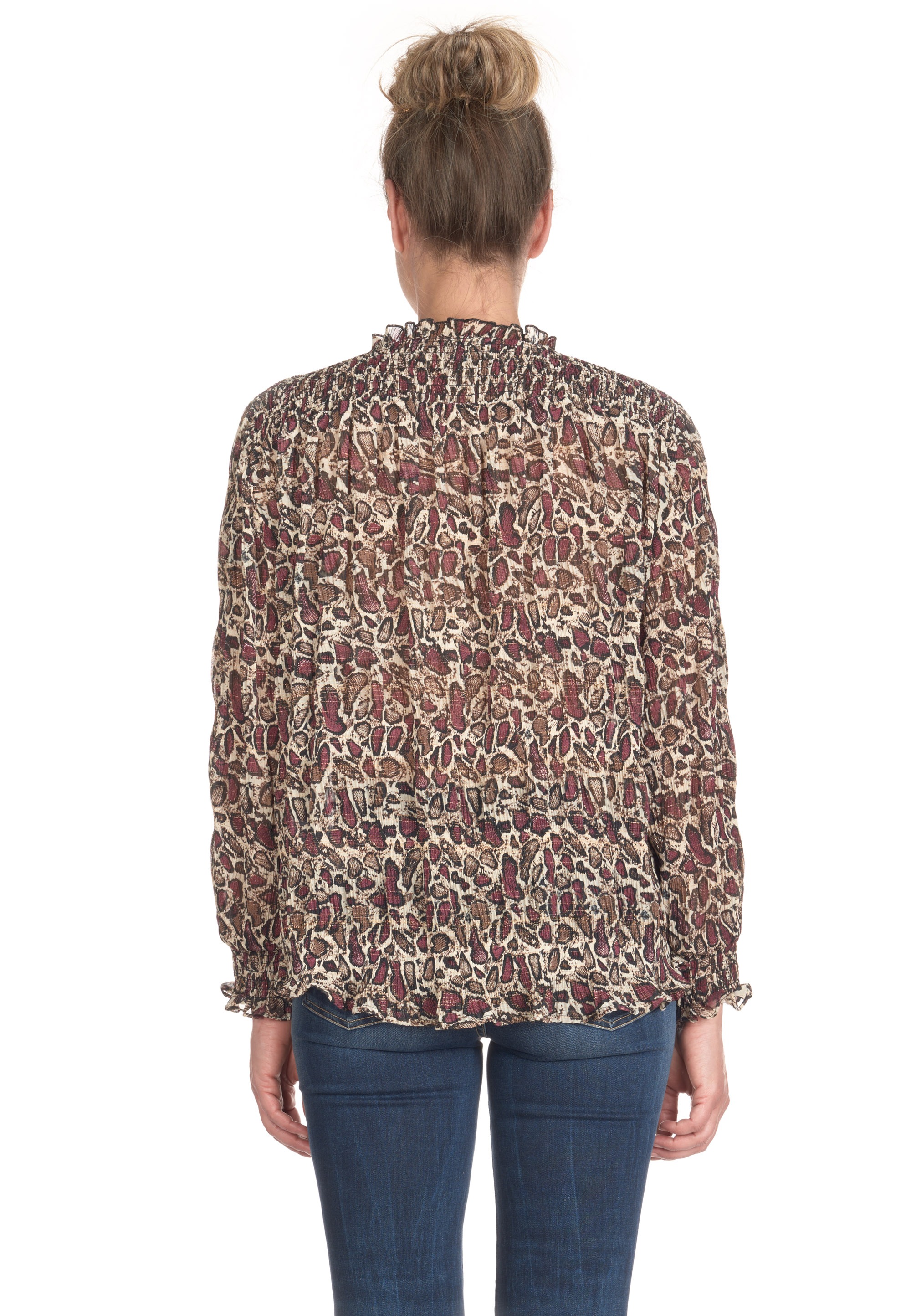 Le Temps Des Cerises Klassische Bluse »JANEK«, mit stylischem Animal-Print
