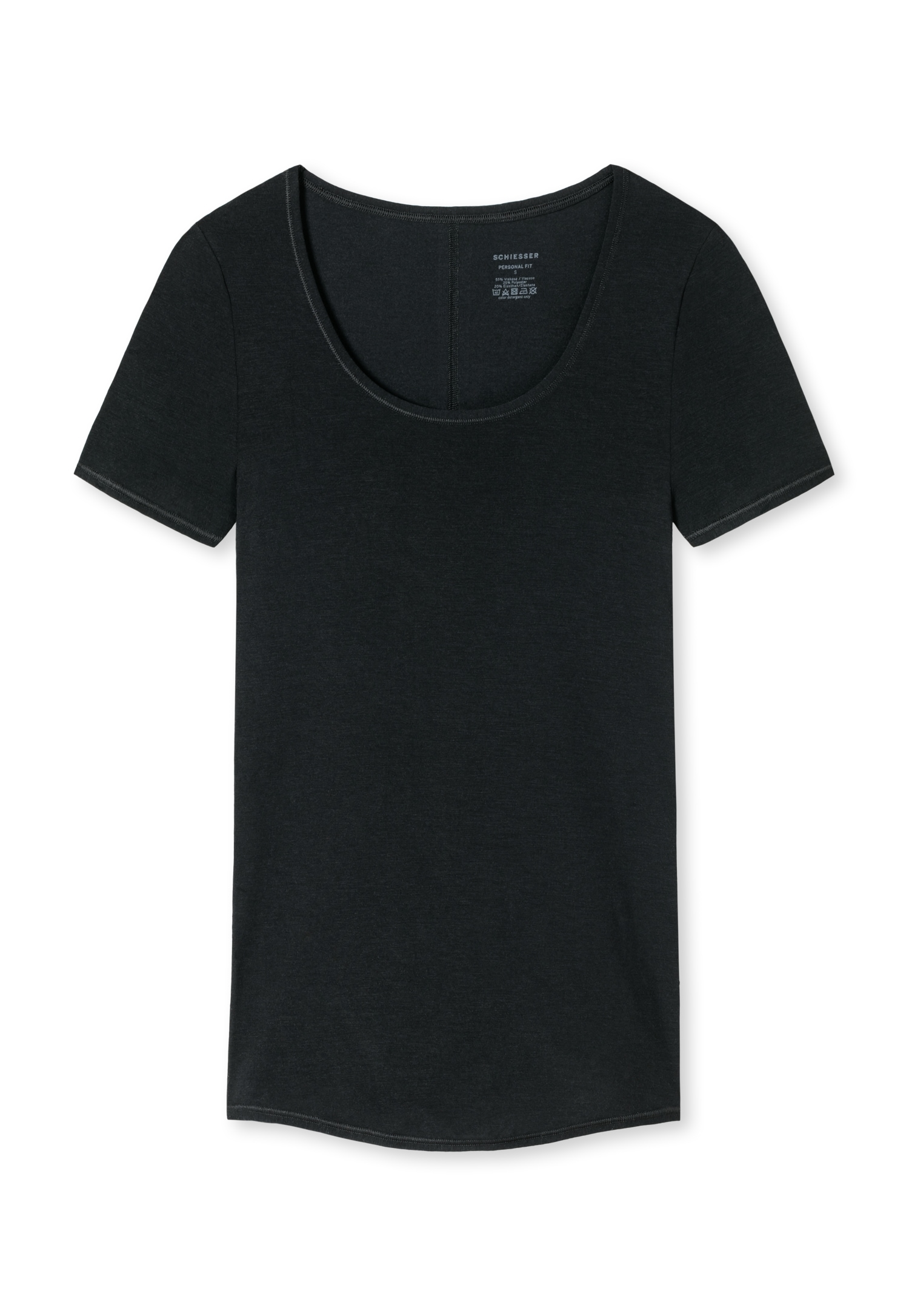 Schiesser Kurzarmshirt »Personal Fit«, Rundhalsausschnitt, Single Jersey, ohne störende Seitennähte