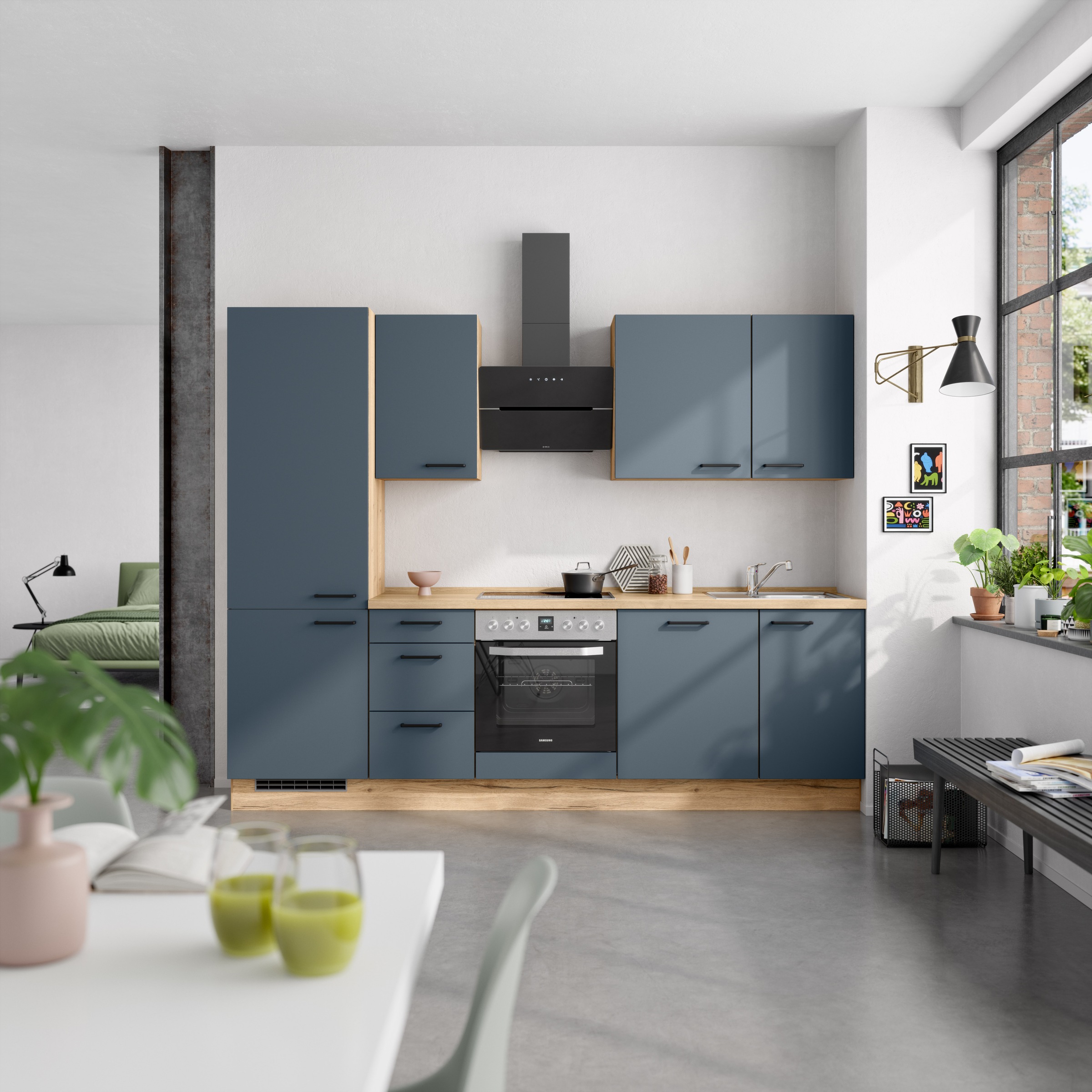 nobilia® Küchenzeile »"Easytouch II"«, vormontiert, Ausrichtung wählbar, Breite 270 cm, wahlw. mit E-Geräten