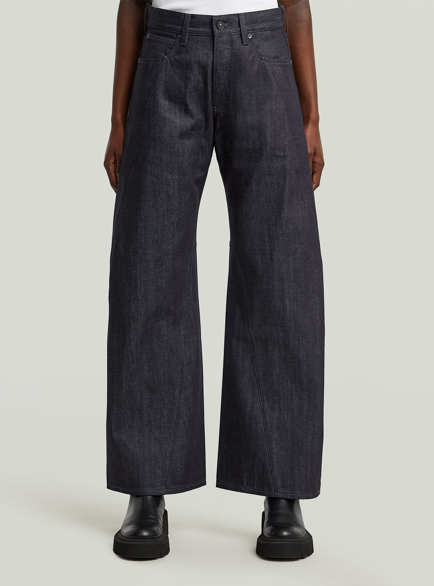 Regular-fit-Jeans G-STAR "Contor Barrel Wide Jeans", Damen, Gr. 29, Länge 30, raw denim, Obermaterial: 100% Baumwolle, Jeans