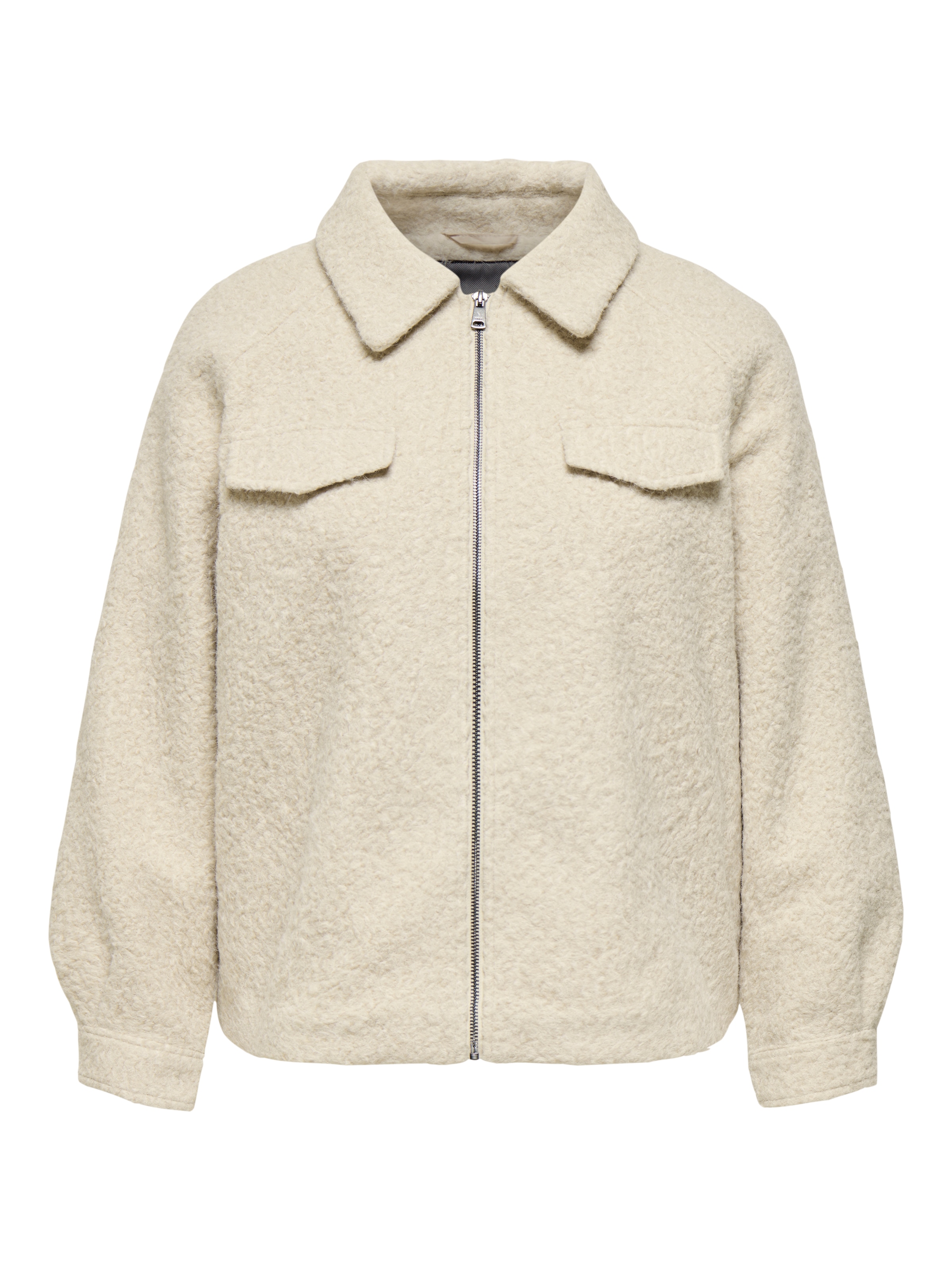 ONLY CARMAKOMA Fleecejacke »CARMALO SHORT BOUCLE JACKET OTW NOOS«, ohne Kapuze