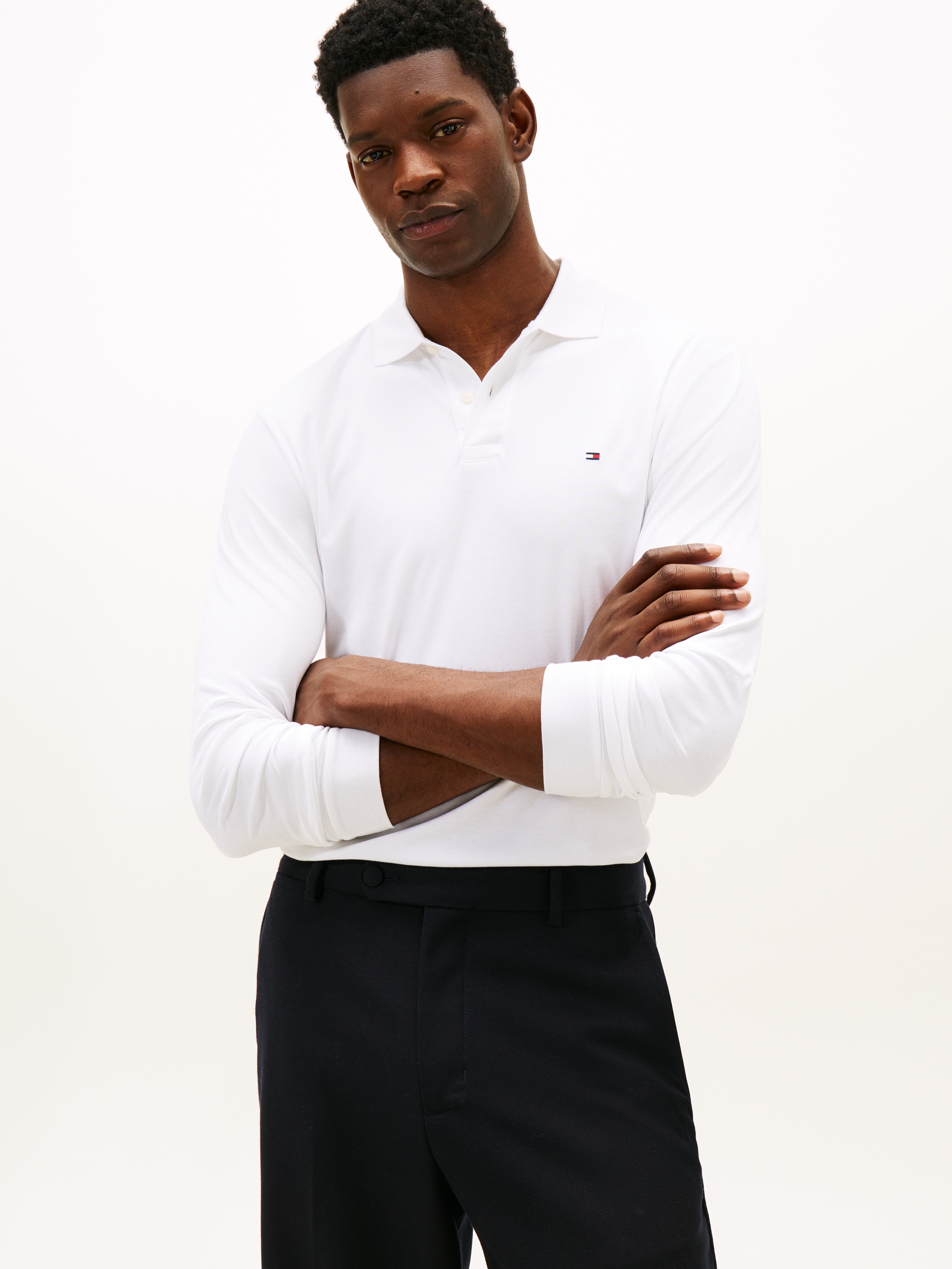 Tommy Hilfiger Langarm-Poloshirt "L/S LIQUID COTTON REG POLO mit Jersey und günstig online kaufen