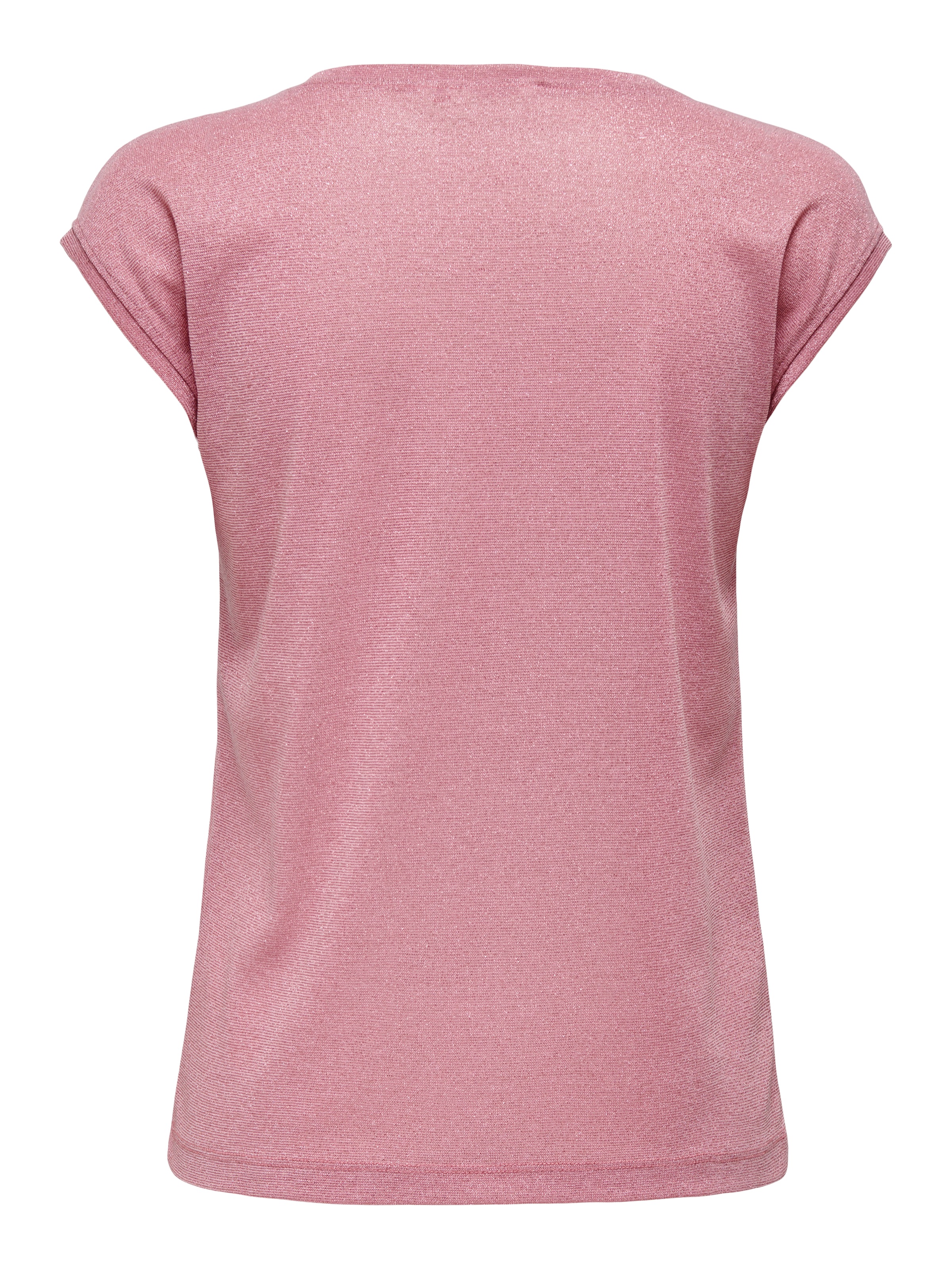 ONLY Kurzarmshirt "ONLSILVERY S/S V NECK LUREX TOP JRS NOOS" Materialmix mi günstig online kaufen