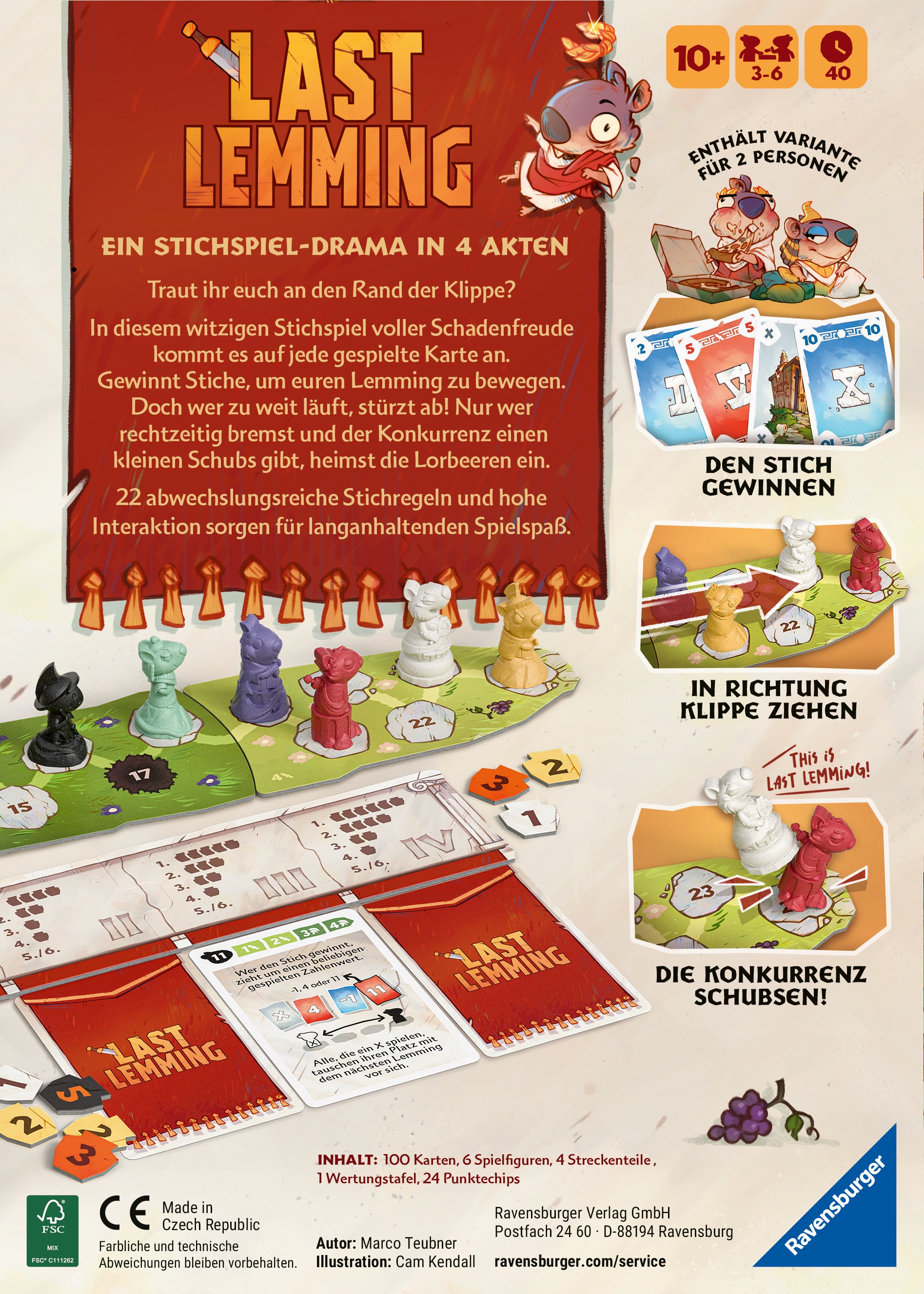 Ravensburger Spiel »Last Lemming: Stichspiel-Drama in vier Akten« Made in Europe