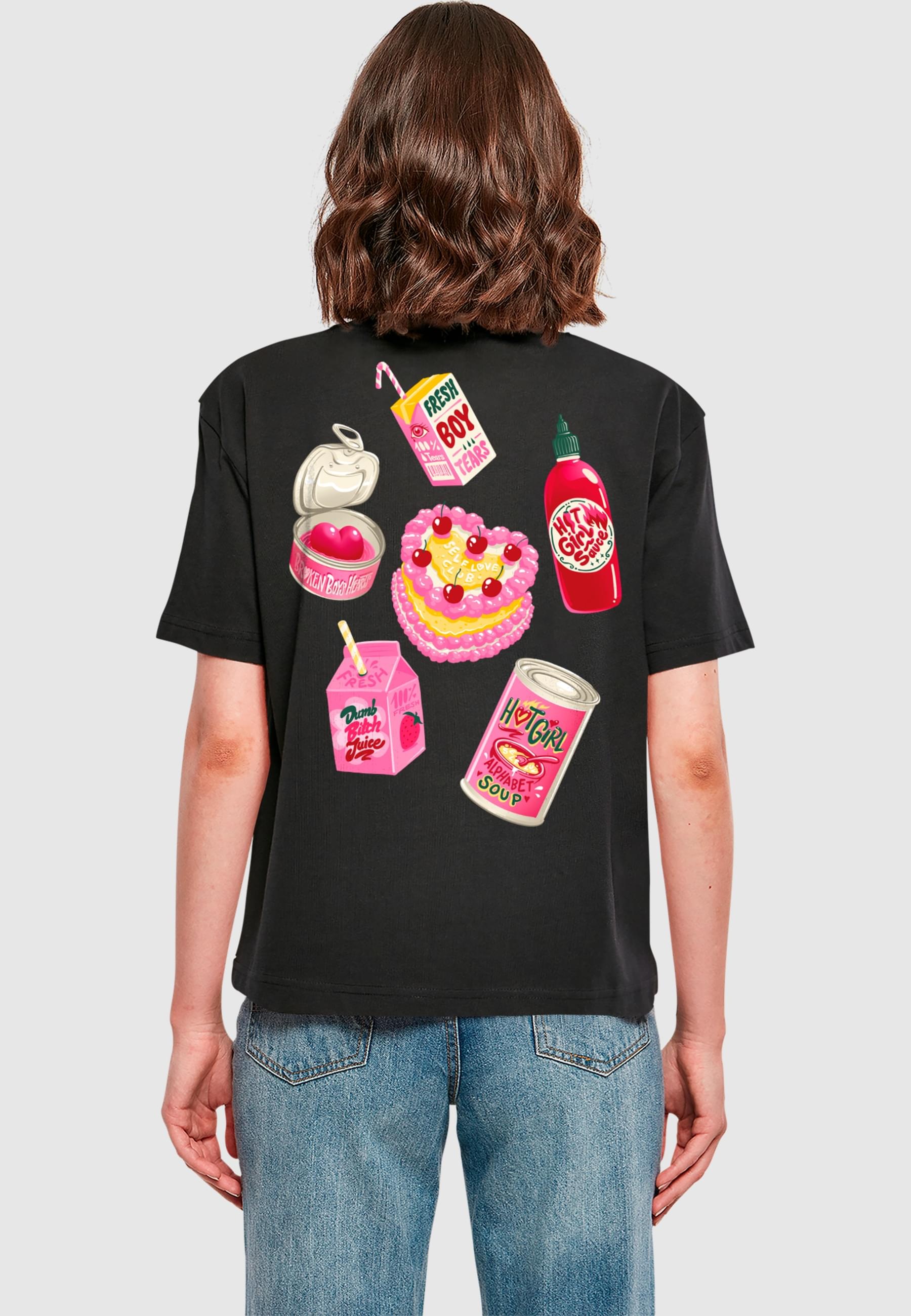 Miss Tee T-Shirt »Miss Tee Damen Hot Girl Dinner Tee«, (1 tlg.)
