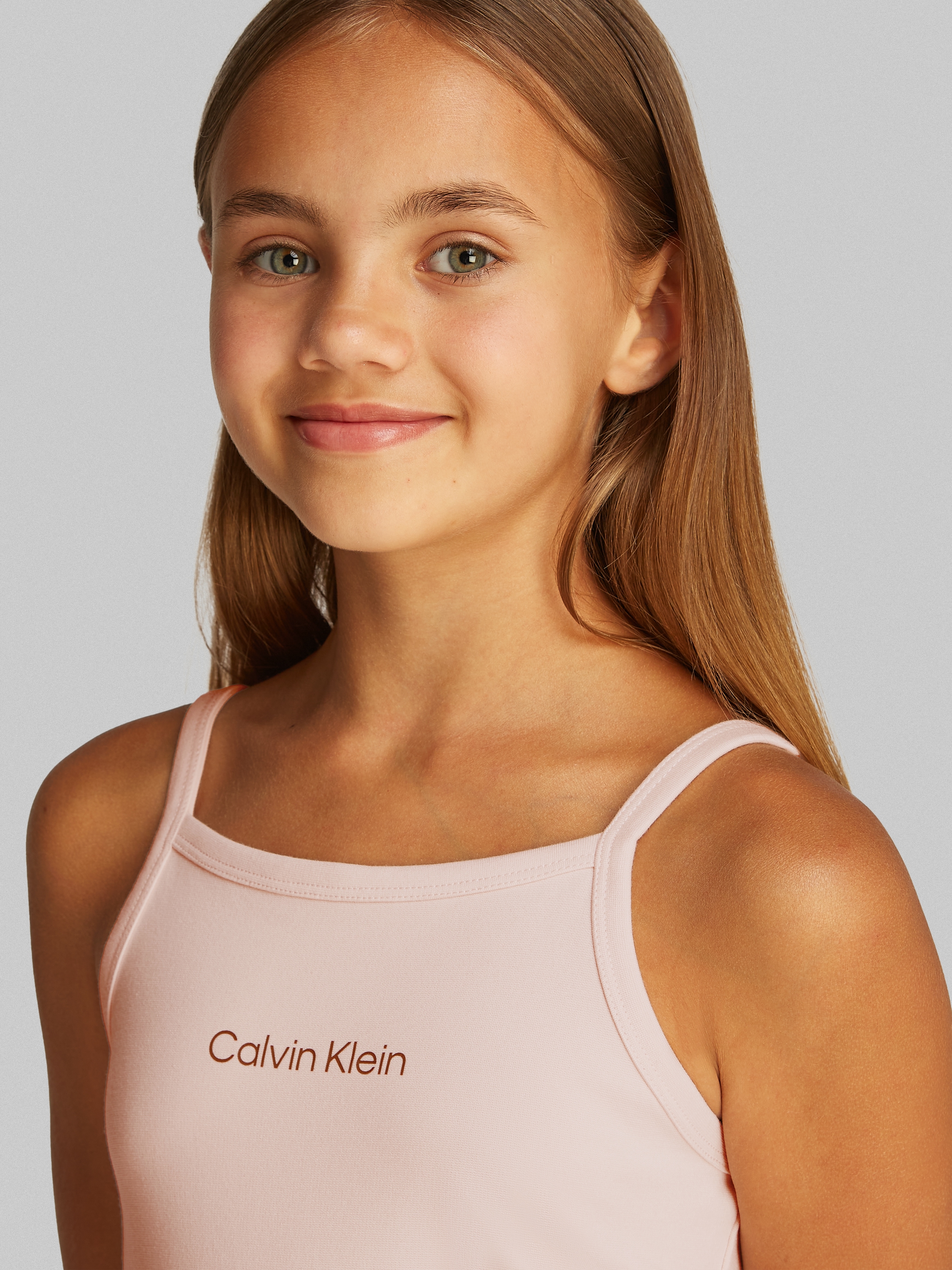 Calvin Klein Jeans Sommerkleid »STRAP PUNTO DRESS«, mit Logoschriftzug