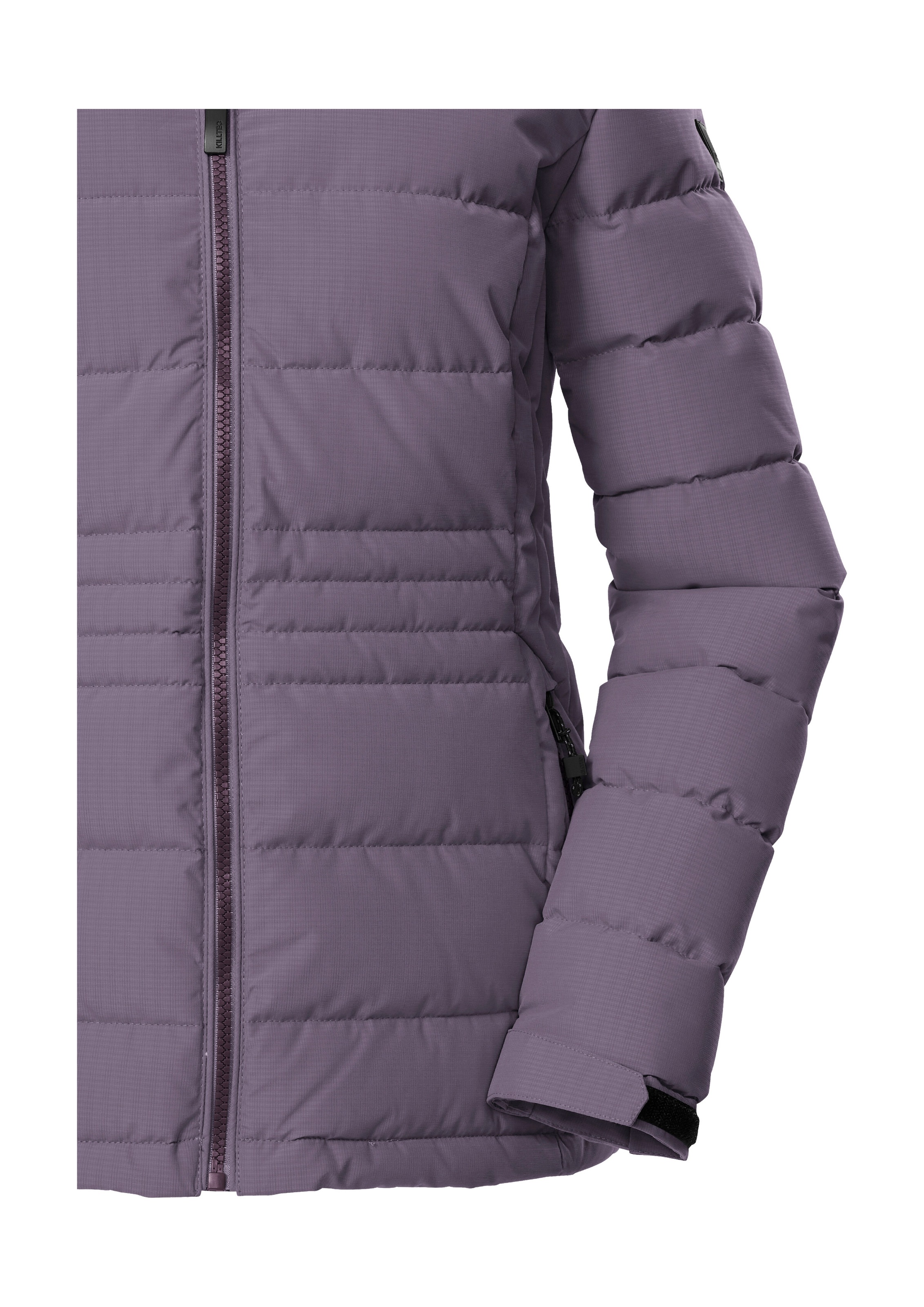 Steppjacke KILLTEC "KOW 10 WMN QLTD JCKT", Damen, Gr. 42, blau (lavendel), Obermaterial: 100% Polyester;Futter: 100% Polyester;Füllung: 100% Polyester, Jacken Steppjacke, Winddichte, wasserabweisende Damen Steppjacke mit verstellbarer Kapuze 3