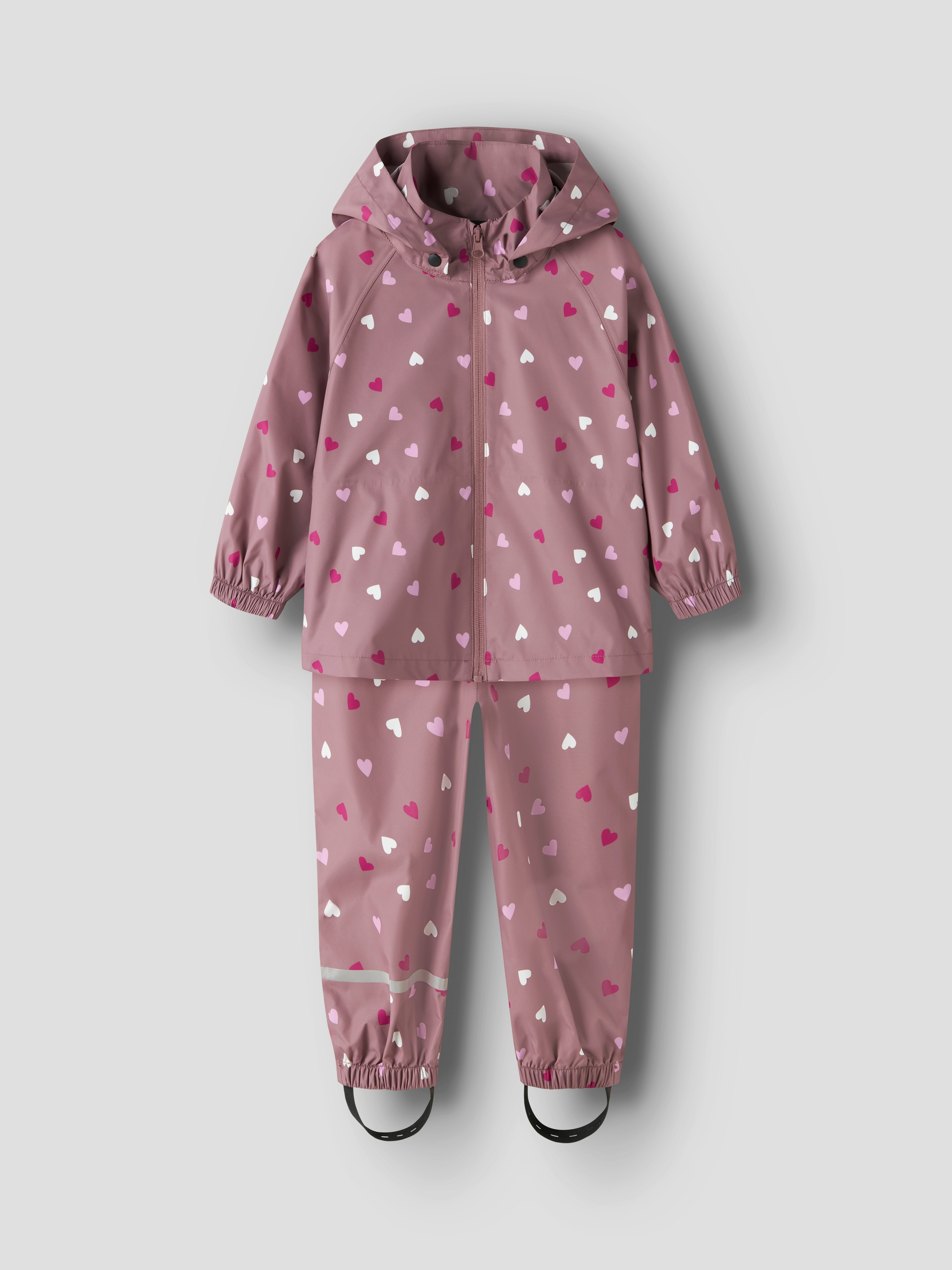 Name It Regenanzug "NMNDRAIN05 Rain Set Aop Fo" Reflektierendes Details, Wasserdicht
