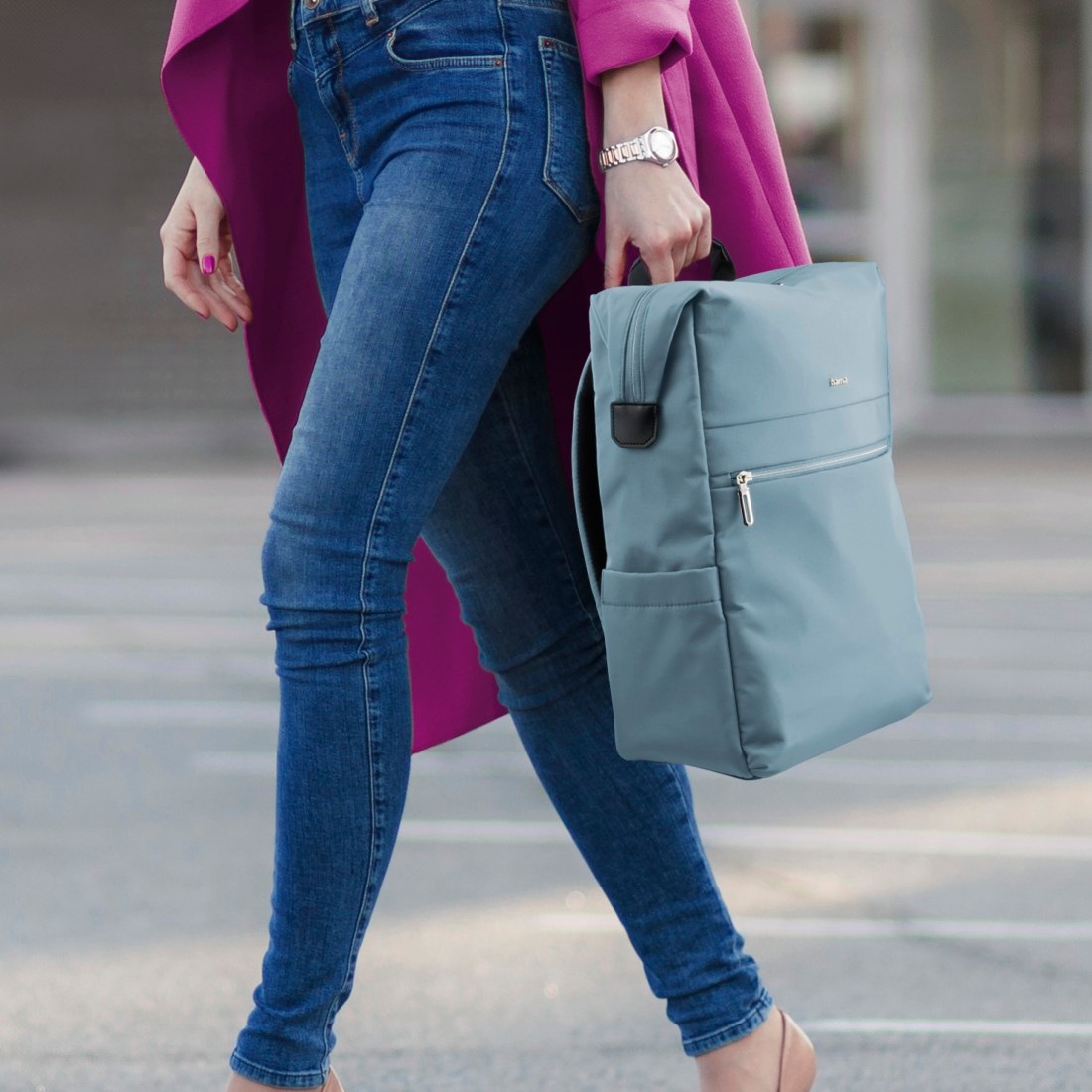 Hama Laptoprucksack »Laptoprucksack (bis 41 cm (16,2“), wasserabweisend, gepolstert, 15 l)« extralanger Reißverschluss, Fach für Wertsachen