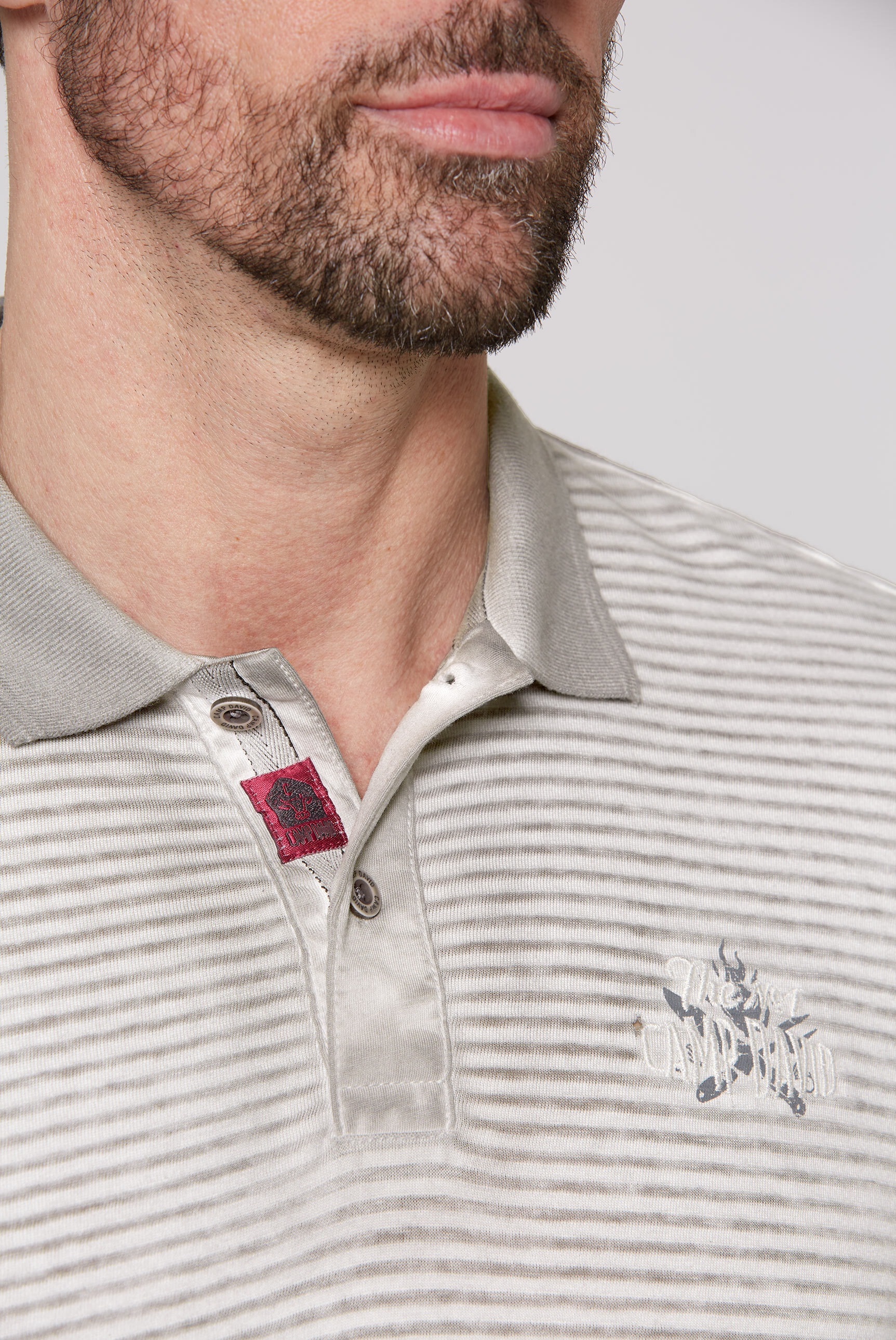 CAMP DAVID Poloshirt, mit großem Rücken-Print