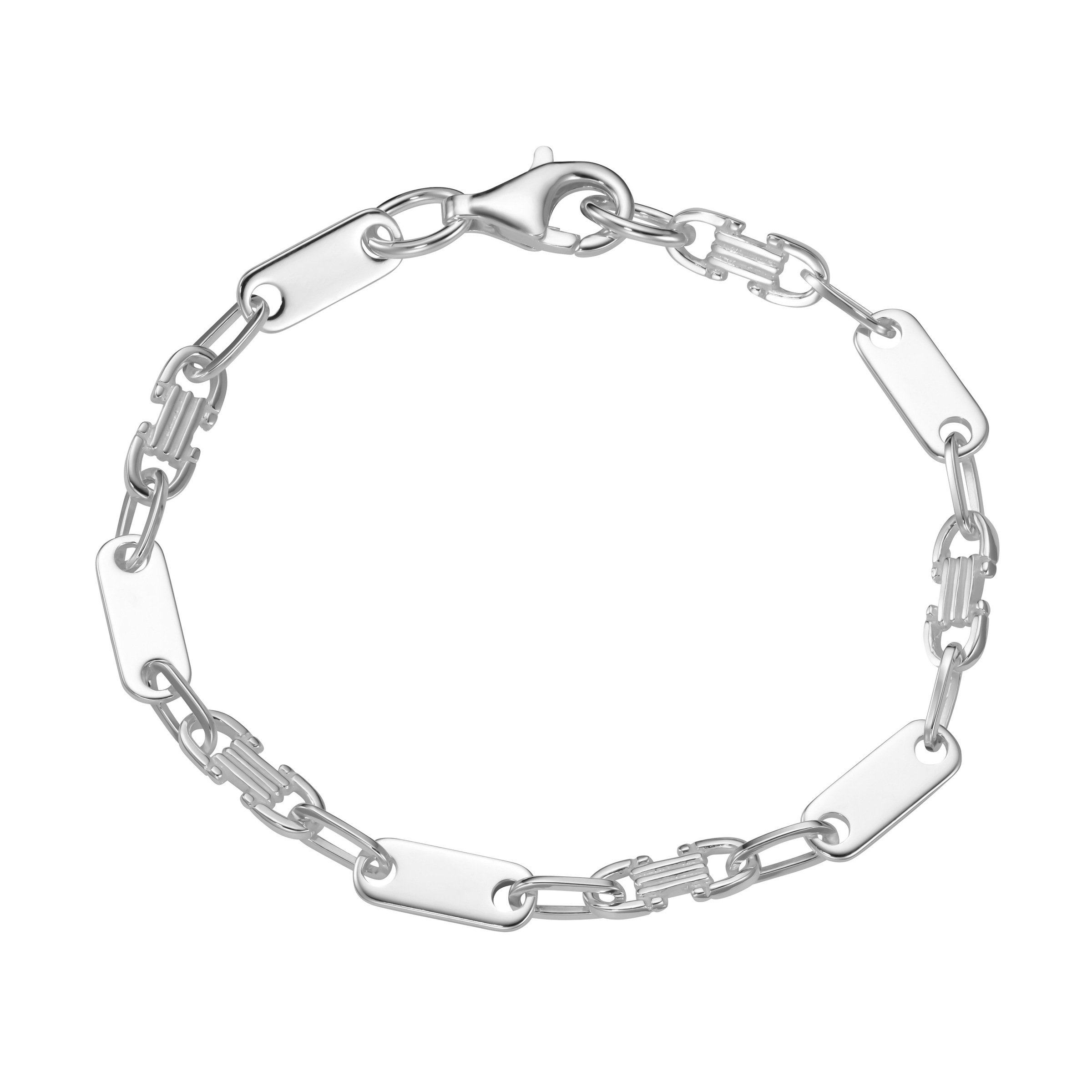 SMART JEWEL Herren Armband "Fantasiekette, massiv, Silber 925", 23cm, Silber 925 (Sterlingsilber)silber, Silber 925 (Sterlingsilber), Armbänder