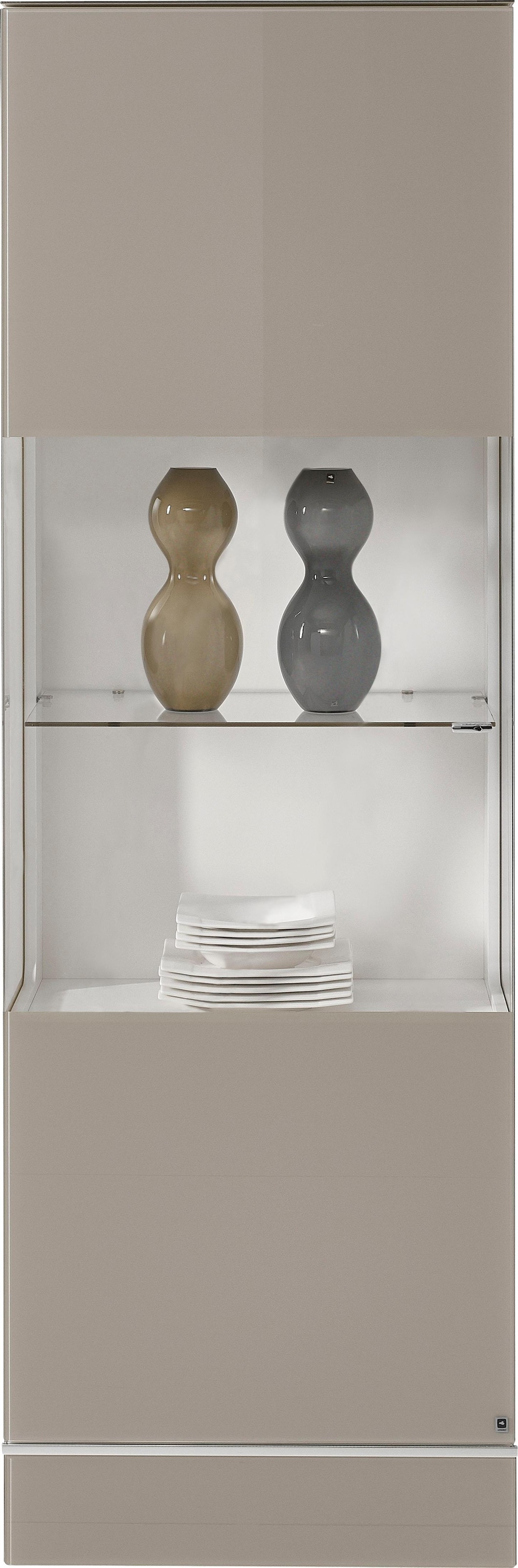 LEONARDO Glasvitrine »CUBE«, mit Klarglas, wahlweise mit Beleuchtung, Höhe 192 cm