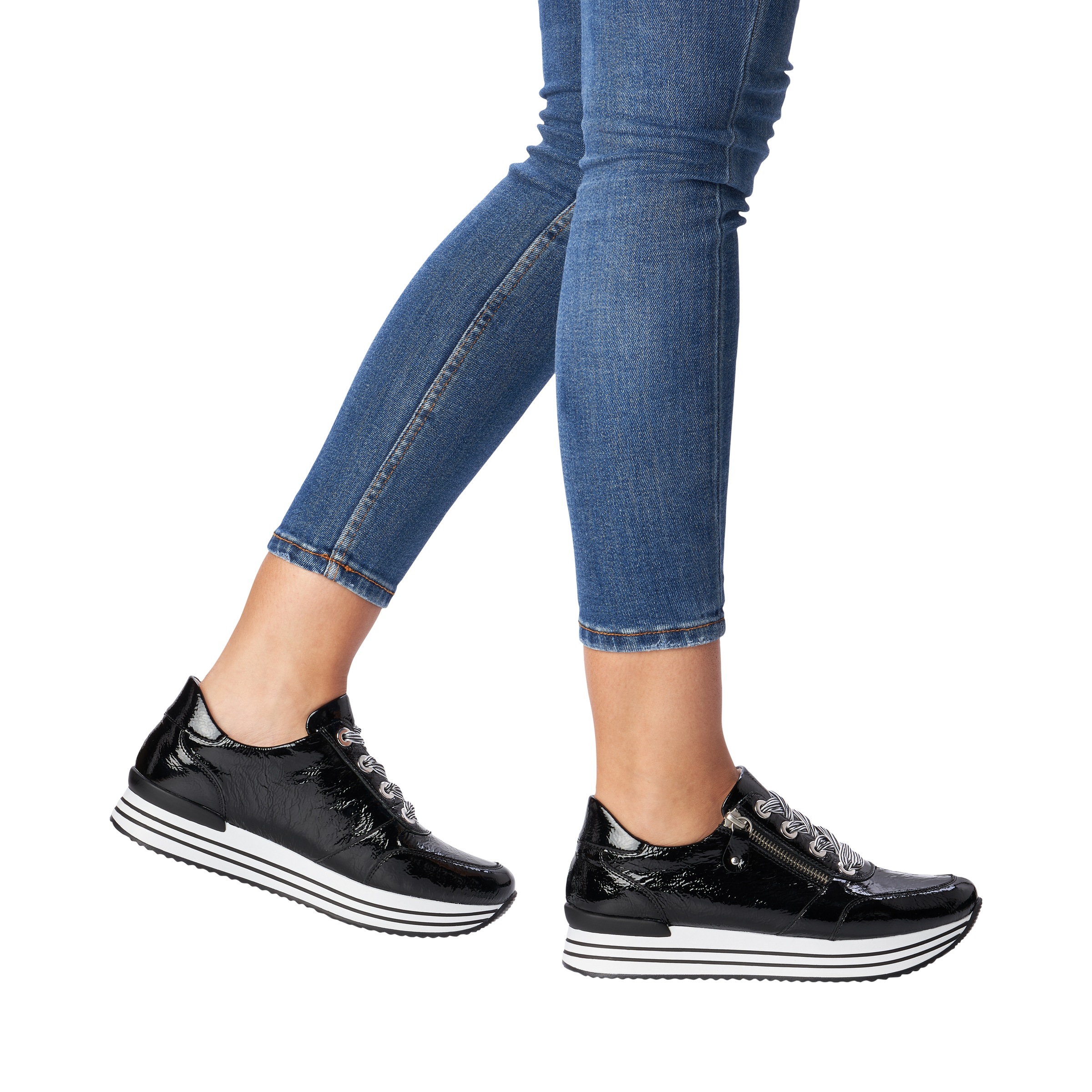 Remonte Plateausneaker, Freizeitschuh, Halbschuh, Schnürschuh mit gepolstertem Schaftrand