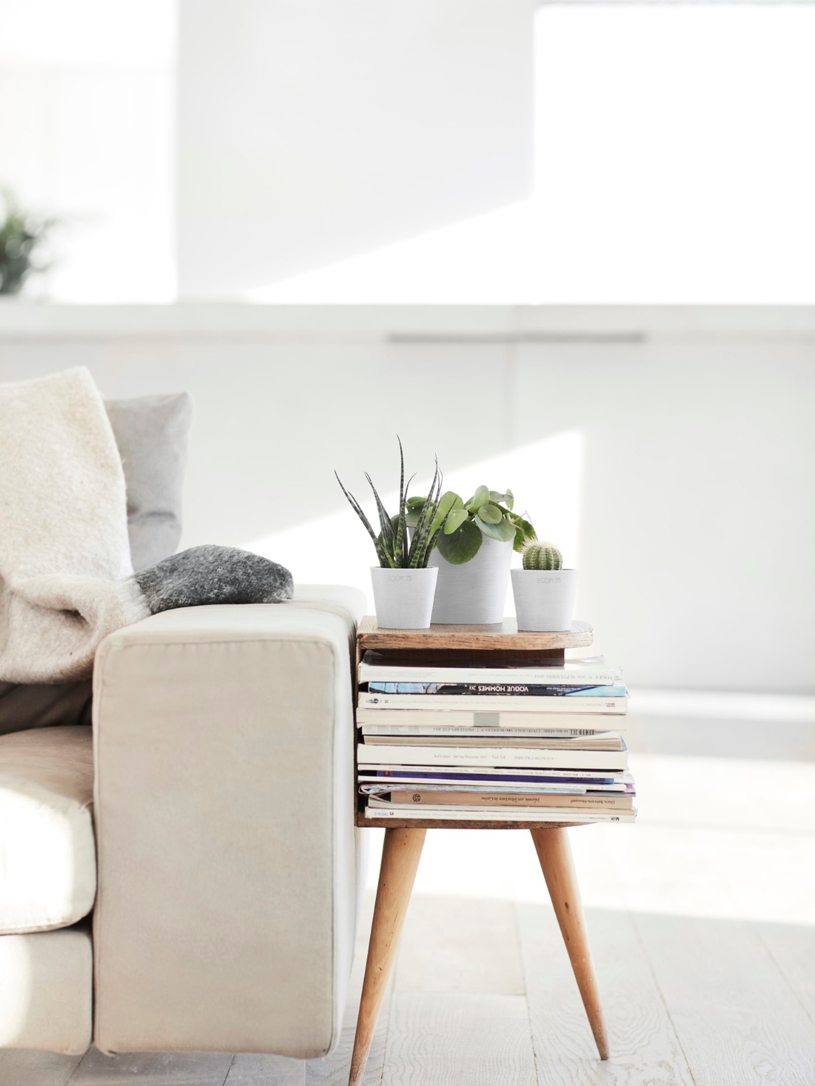 ECOPOTS Blumentopf »Amsterdam Mini 8 Weiß«, für den Innenbereich