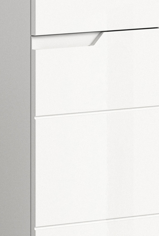 INOSIGN Badmöbel-Set »CAPRI, 3-teilig, mit eingefasster Griffmulde, bestehend aus:«, Hochschrank, Waschbeckenunterschrank und Spiegelschrank
