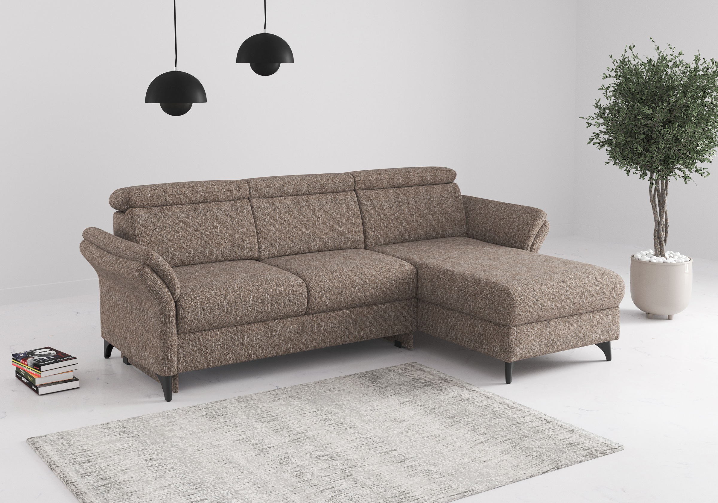 SIT & MORE Glendale L-Shape Corner Sofa cappuccino 8