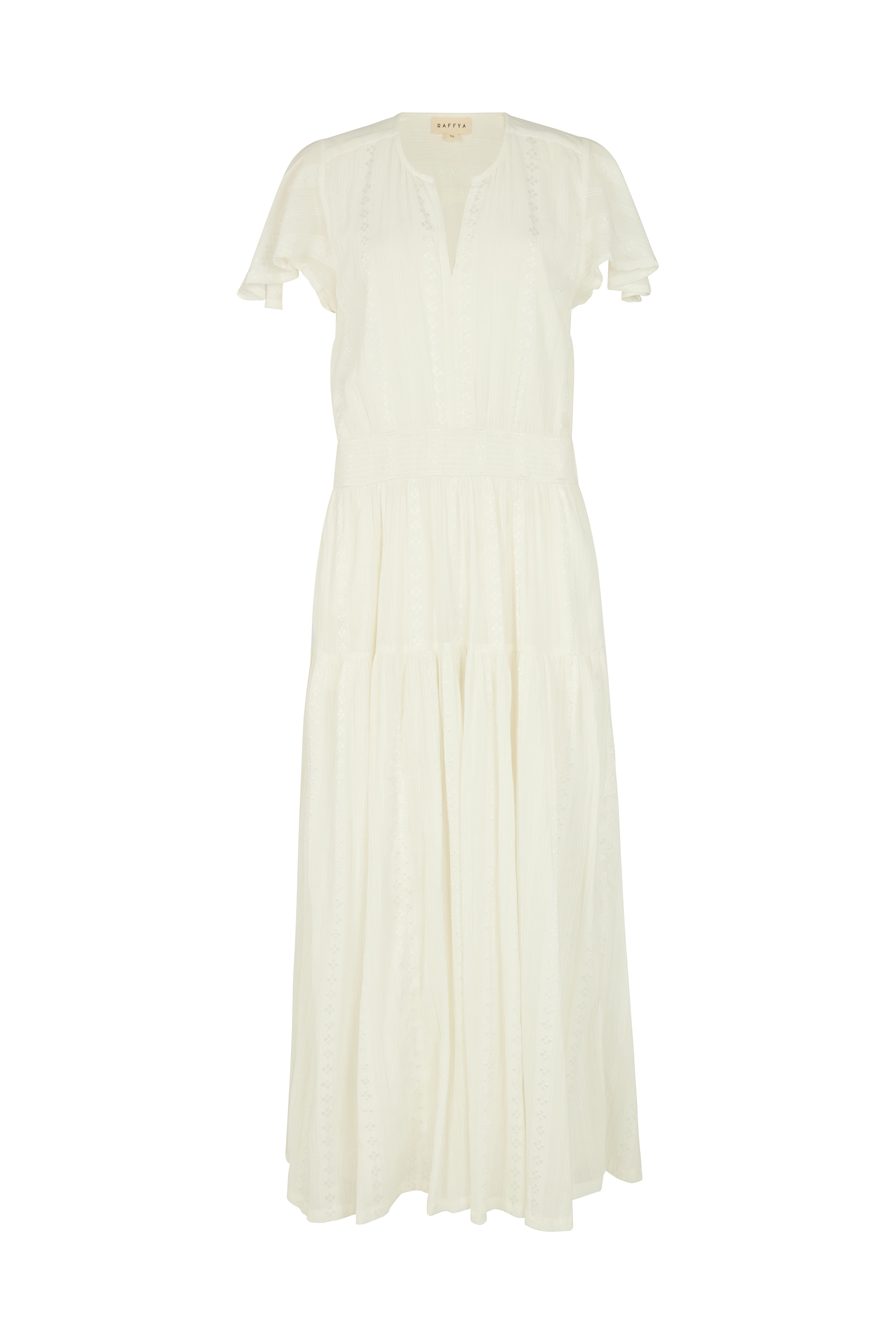 RAFFYA Midikleid "Candice Flutter Sleeve Maxi Dress Damen" günstig online kaufen