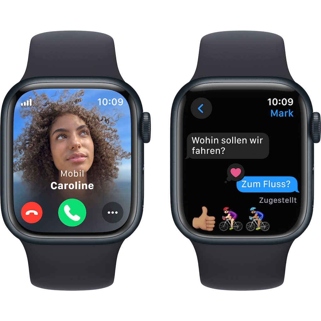 Apple Smartwatch »Watch Series 9 GPS + Cellular 41mm Aluminium S/M«, (Watch OS 10)