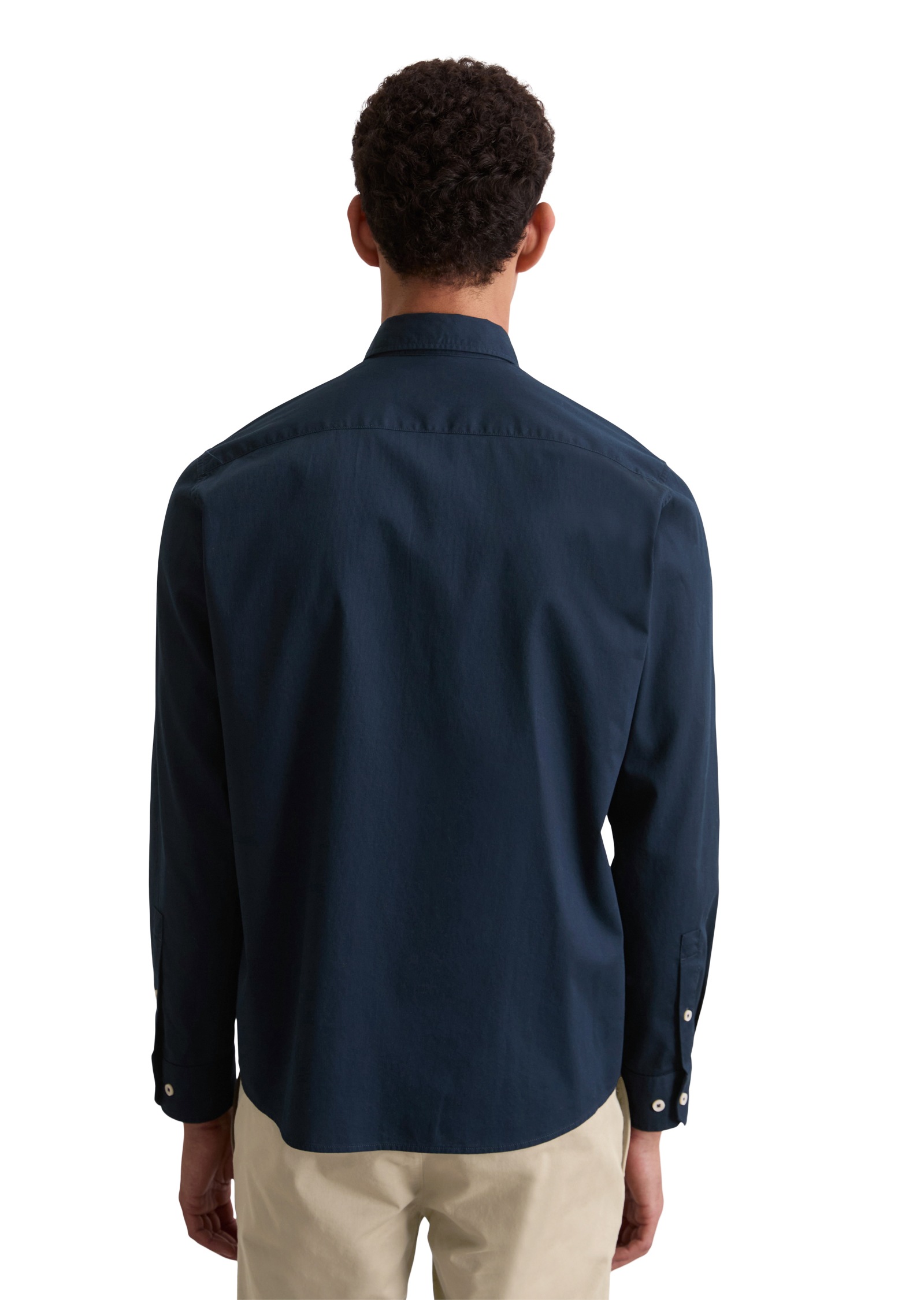 Marc OPolo Langarmhemd, regular fit aus Bio-Baumwolle, Button-down-Kragen, günstig online kaufen