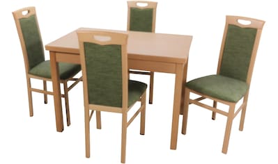 Essgruppe »Carla«, (Spar-Set, 5 tlg., 1 Tisch, 4 Stühle), Stuhlgestell und Tischbeine...