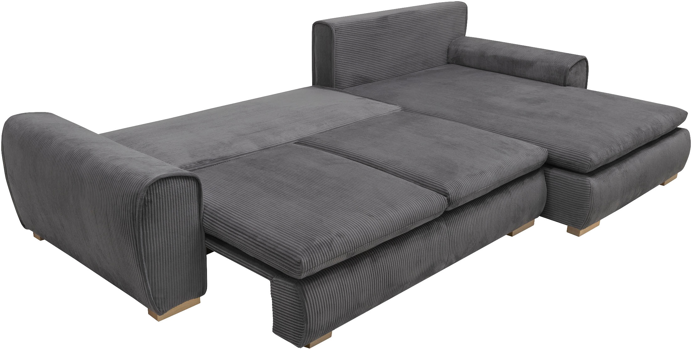 Home affaire Ecksofa »Cara Mia«, Cord Bezug, inkl. Schlaffunktion und Stauraum