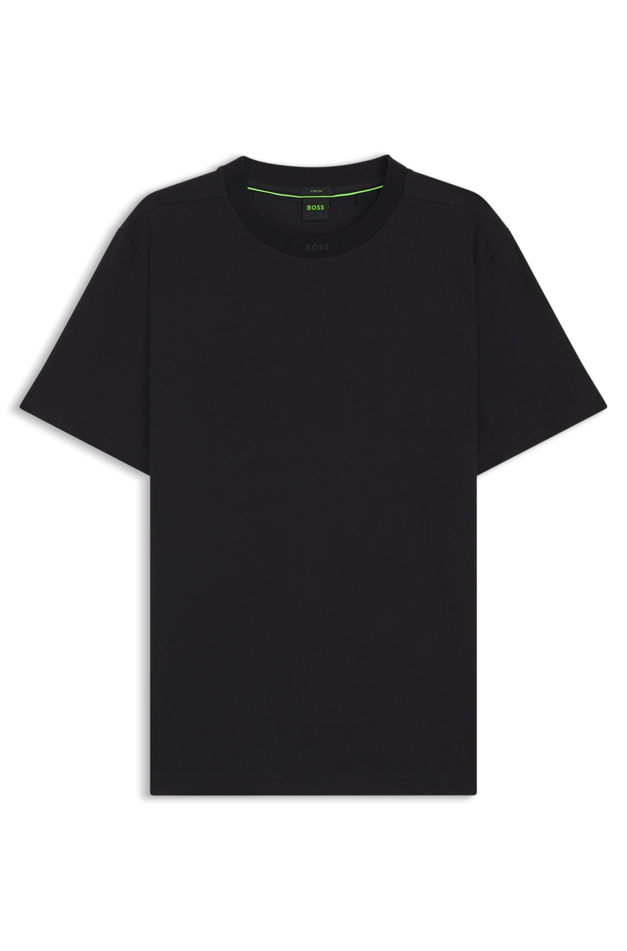 BOSS GREEN T-Shirt "Tee Rib" mit Logo am Ausschnitt günstig online kaufen